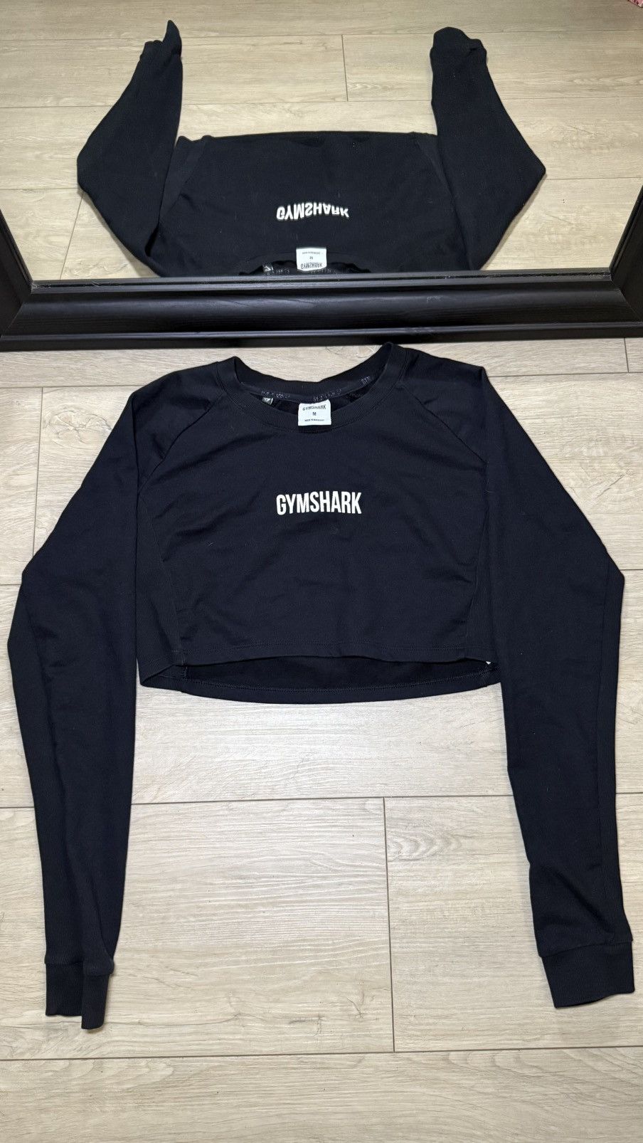 Gymshark Vintage / Y2K Gym Shark Cropped Long Sleeve Shirt Size M / US 6-8 / IT 42-44 - 1 Thumbnail