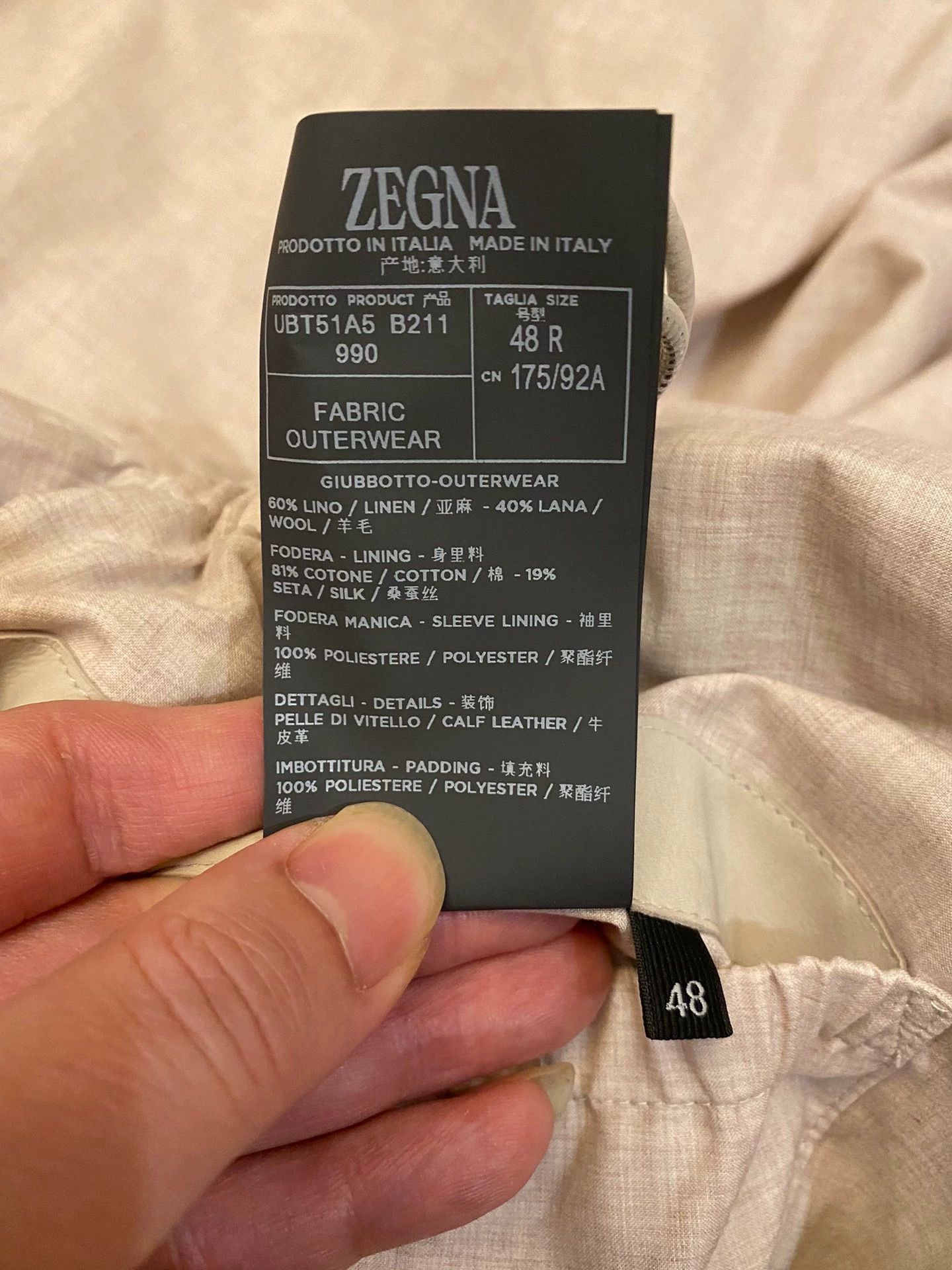 Ermenegildo Zegna ZEGNA Traveler 4-Pocket Linen-Wool Italian Jacket Size US M / EU 48-50 / 2 - 9 Thumbnail