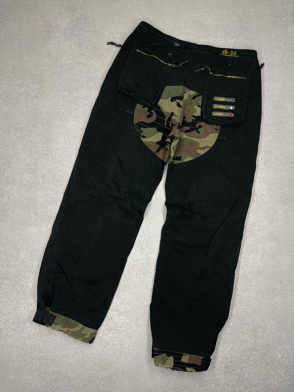 Vintage Ringspun Nylon Military Pants Black Japanese Style
