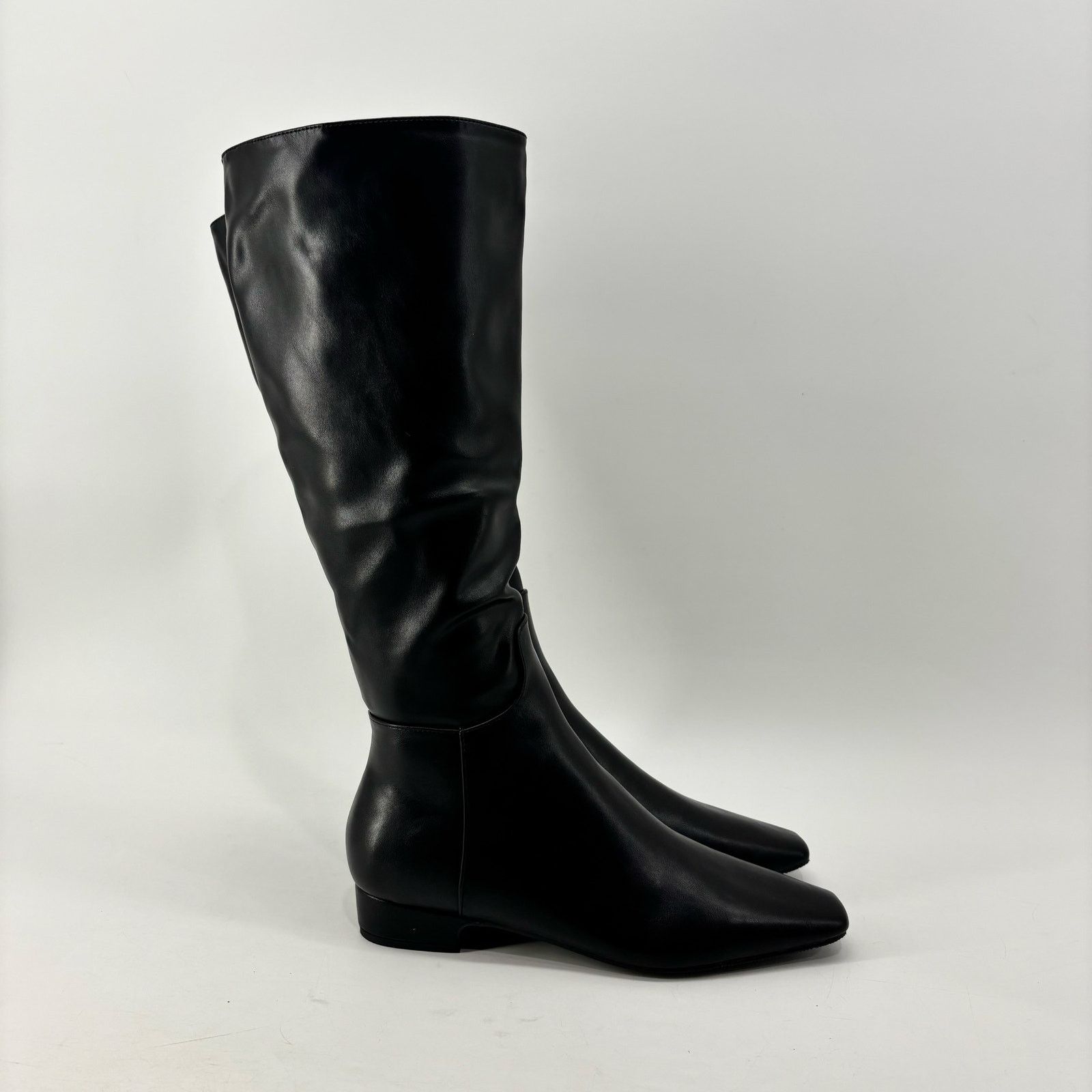 Other Beauty Cry Womens Size 8 Black Rider Boots Faux Leather Heel Size US 8 / IT 38 - 2 Thumbnail