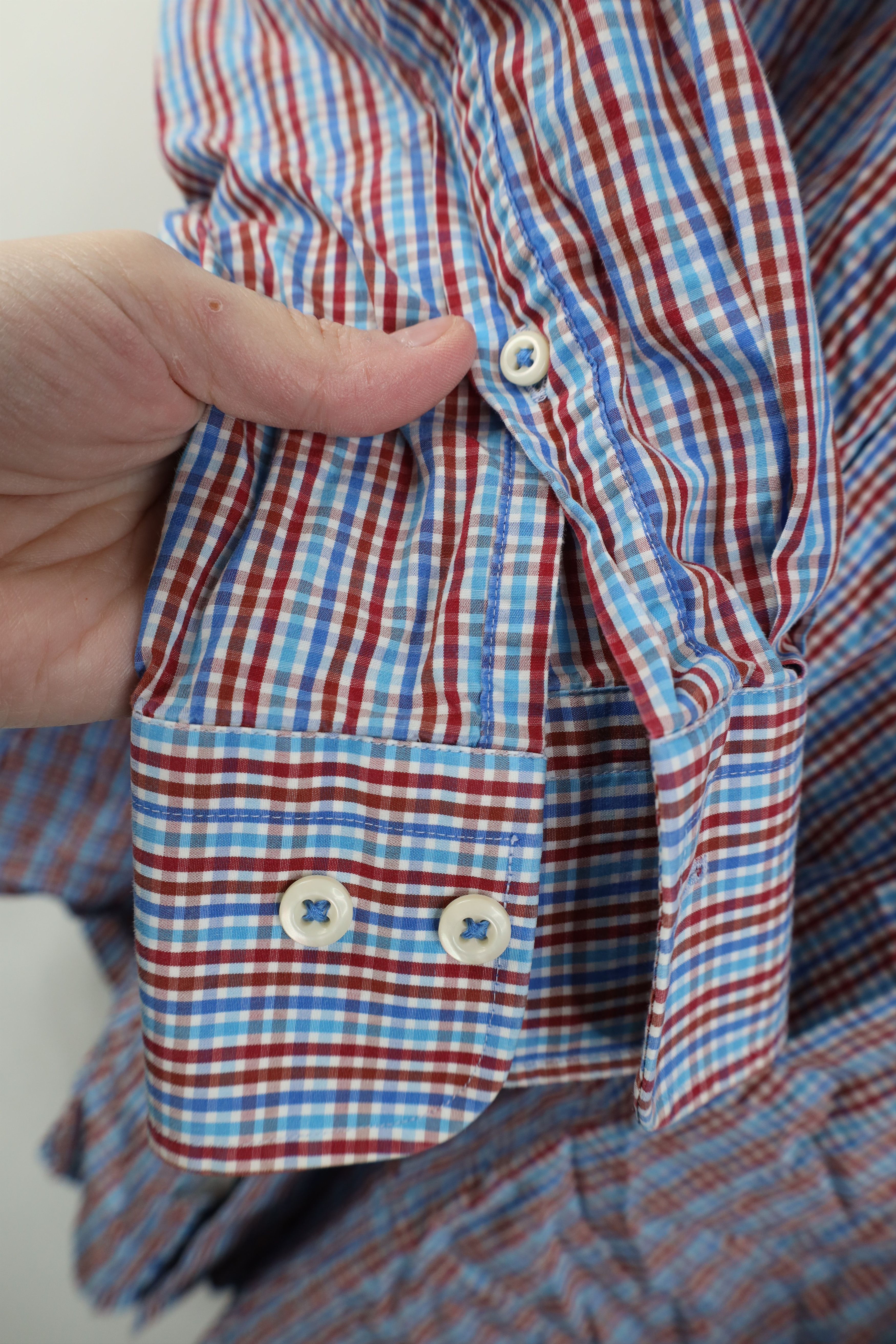 Peter Millar Peter Millar Collared Button Down Shirt Plaid Cotton Size US L / EU 52-54 / 3 - 9 Thumbnail
