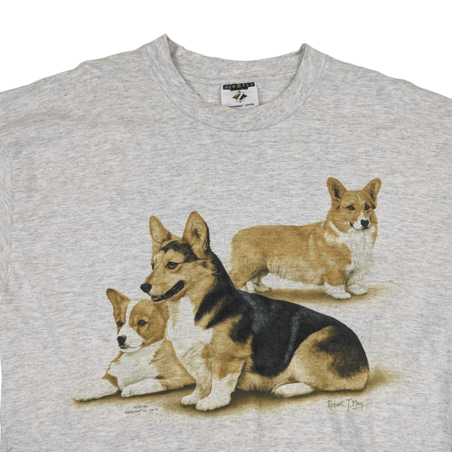 Jerzees Vintage 90's JERZEES Cute Dog Animal Graphic T-Shirt Size US M / EU 48-50 / 2 - 4 Thumbnail