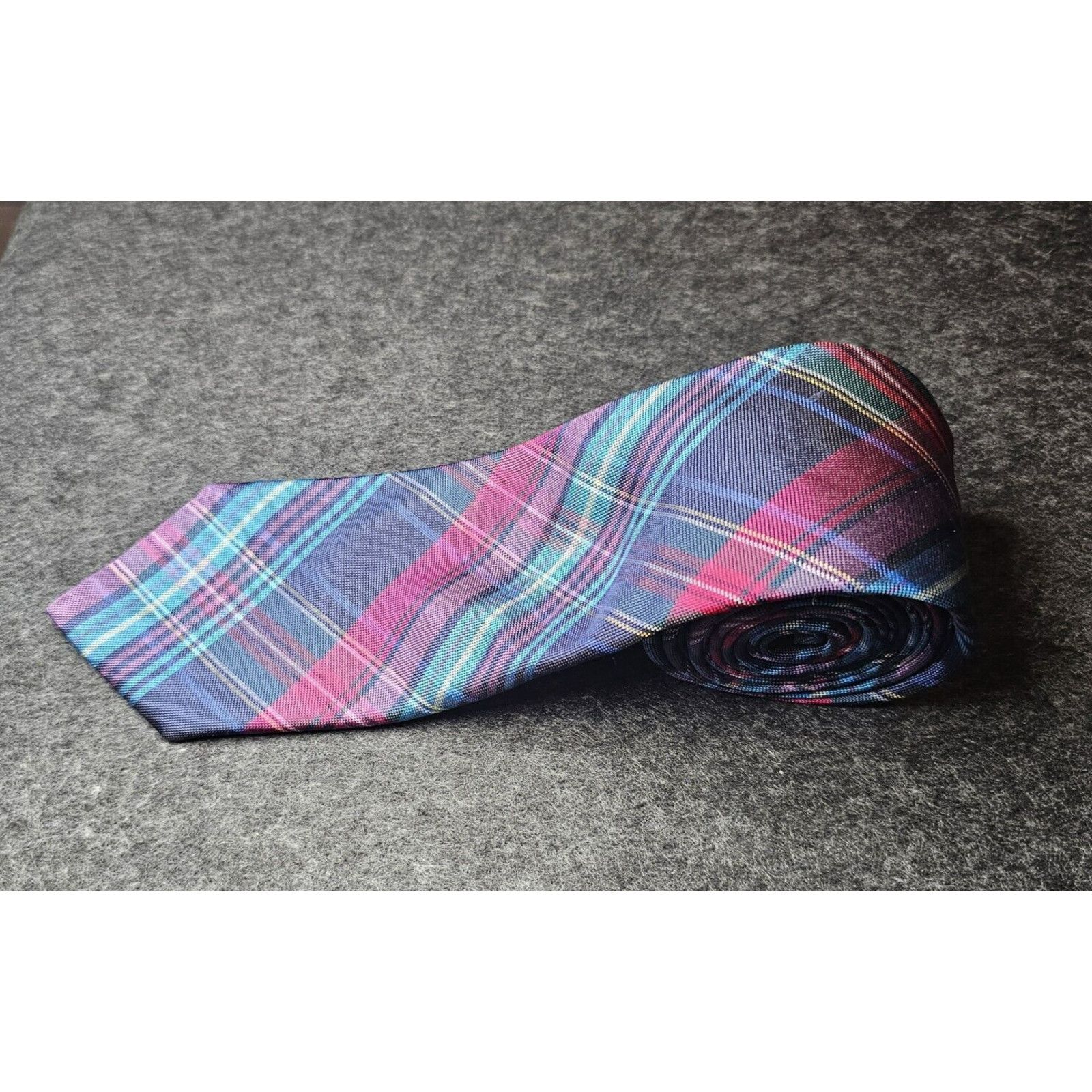 Ted Baker Ted Baker Tie 100% Silk Blue Repp Plaid USA Necktie Italy 62 Size ONE SIZE - 10 Thumbnail