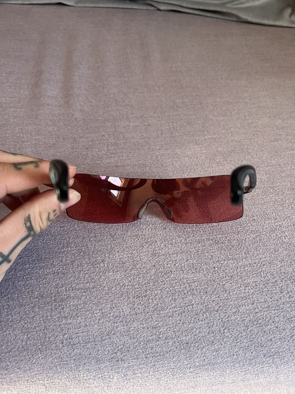 Calvin Klein × Vintage Calvin Klein Sunglasses Black Vintage Japan Size ONE SIZE - 5 Thumbnail