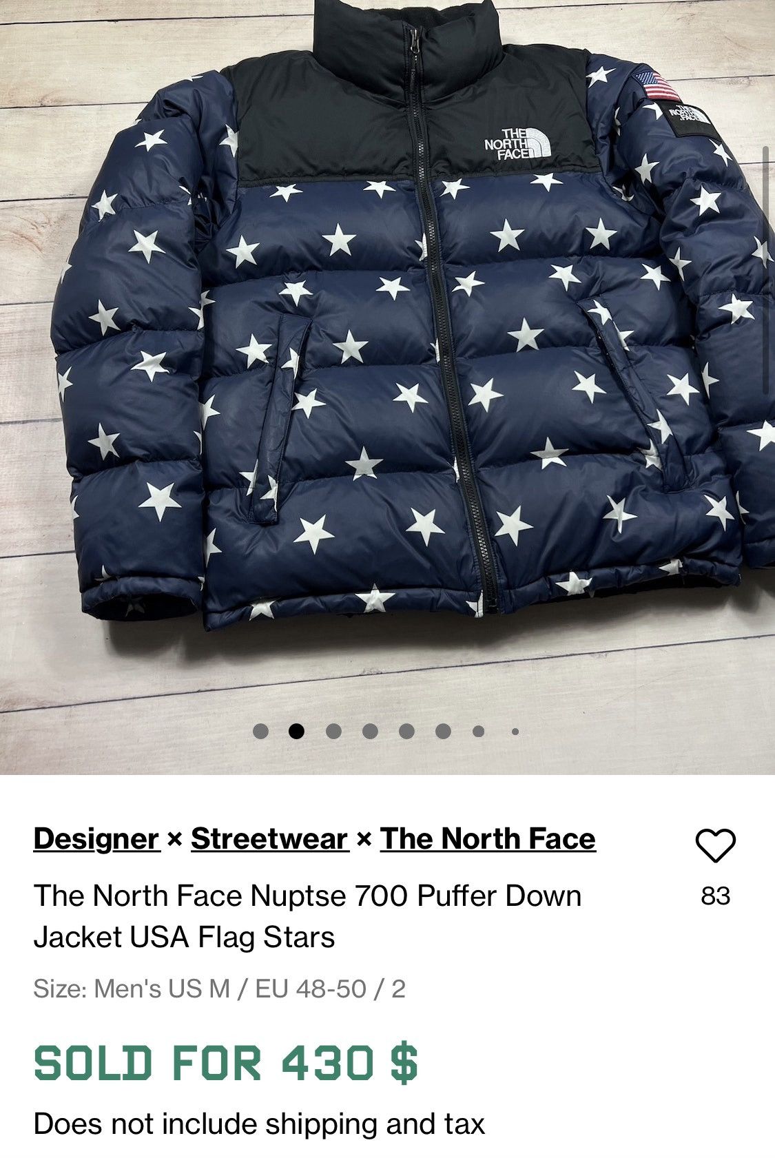 North face jacket stars best sale