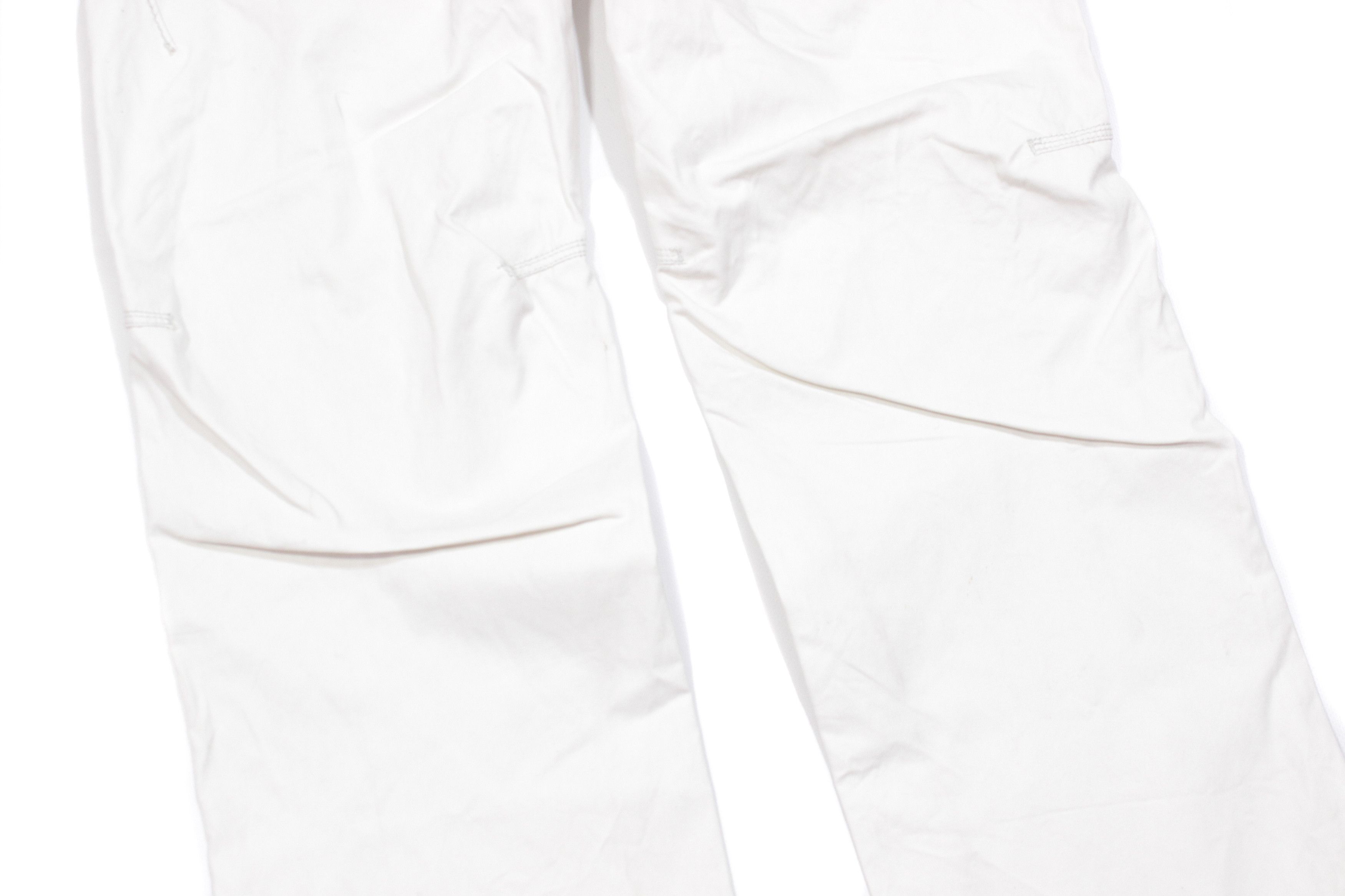 Marithe + Francois Girbaud 00S Twisted White Pants Vintage Size US 36 / EU 52 - 5 Thumbnail