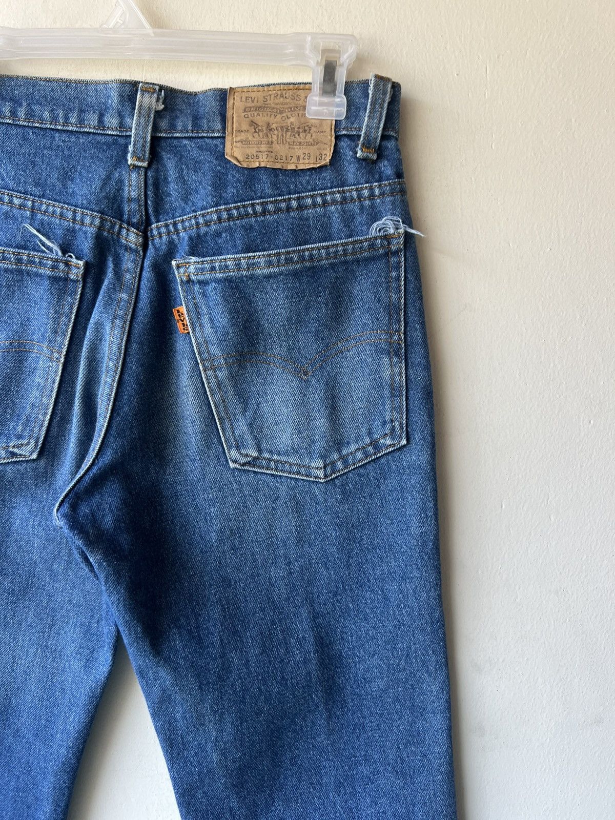 Vintage Vintage 80s Levi’s 517 Orange Tab Denim Bootcut Jeans Size US 29 - 19 Thumbnail