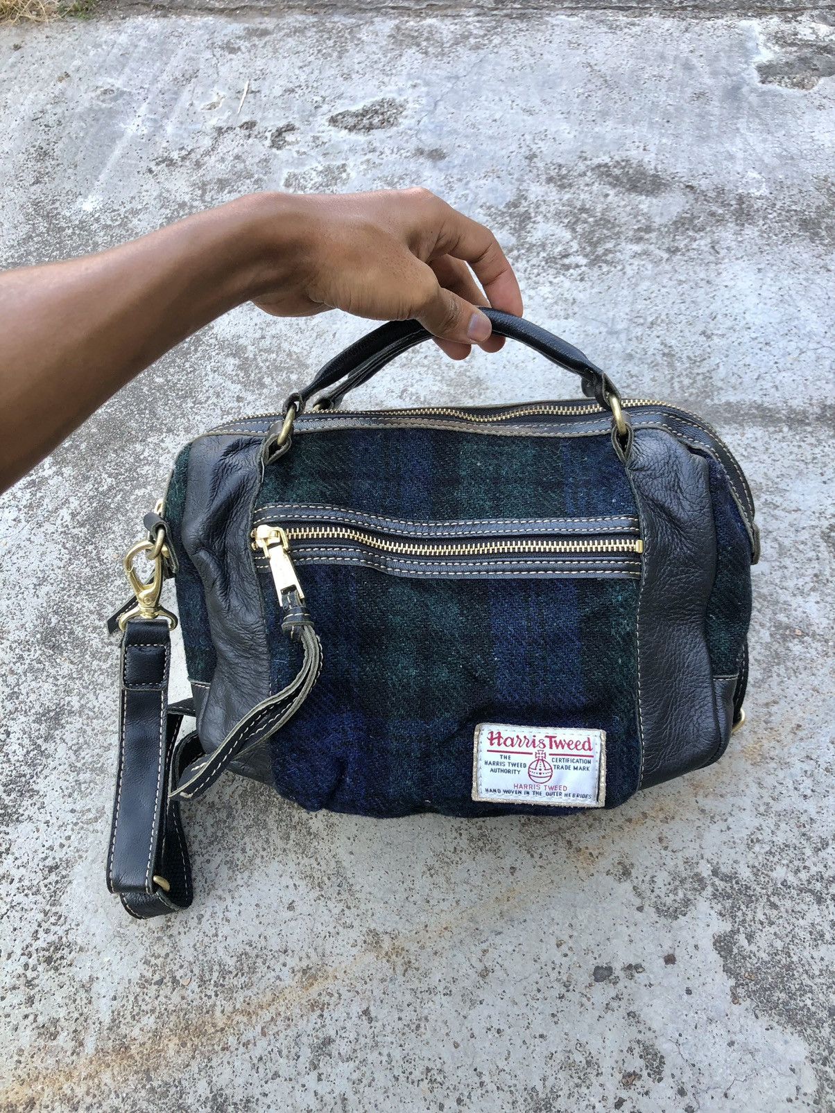 Genuine Leather HARRIS TWEED X PERCHE SLING/HANDBAG Size ONE SIZE - 5 Thumbnail