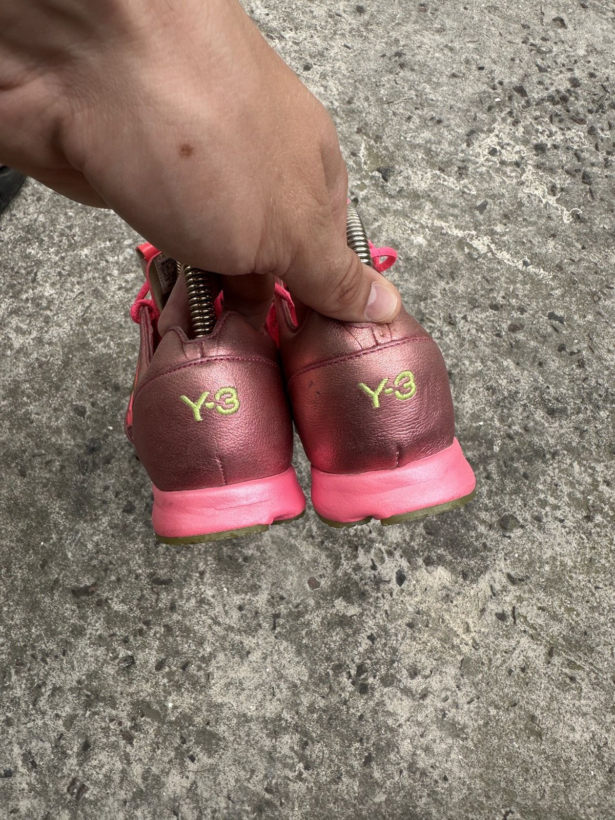 Yohji Yamamoto Y2K Vintage Adidas Y-3 Leather Pink Sneakers Yohji Yamamoto Size US 4.5 / IT 34.5 - 4 Thumbnail