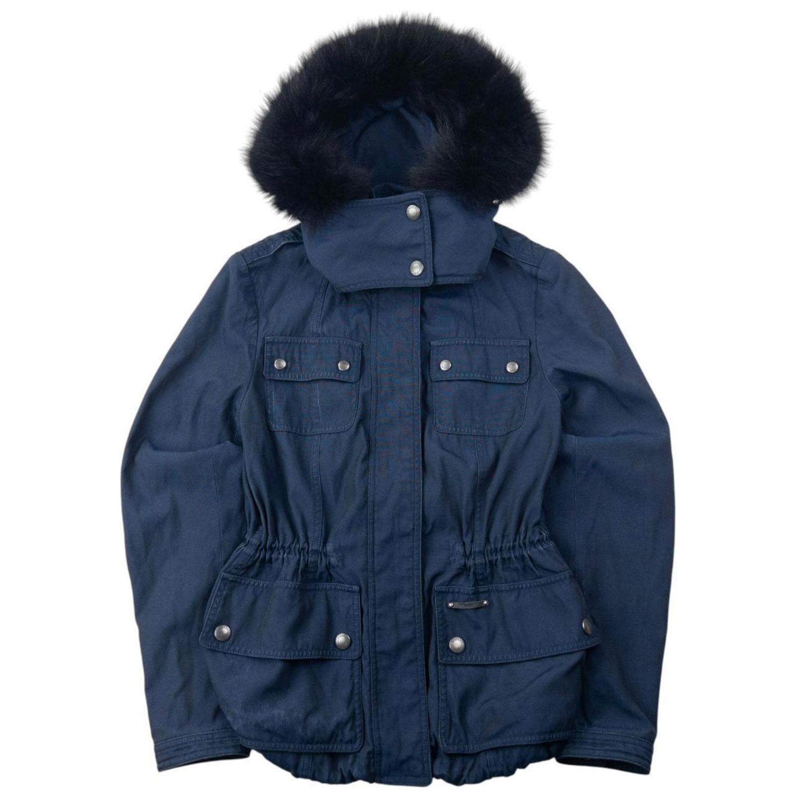 Burberry Vintage Burberry Brit Fur Hood Jacket Womens Size M Size M / US 6-8 / IT 42-44 - 1 Thumbnail