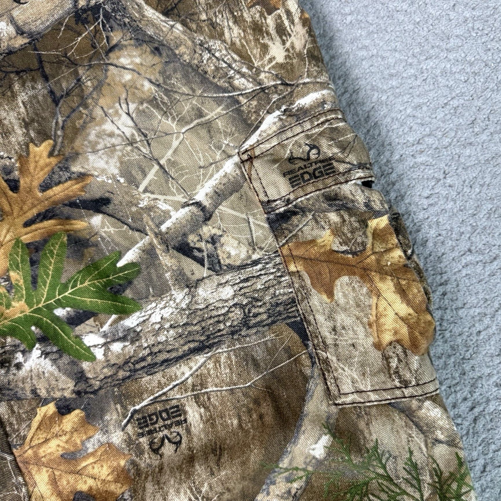 Realtree Realtree Sweatpants Mens Adult XL Green Camouflage Fleece Cotton Blend Straight Leg Cargo Size US 36 / EU 52 - 4 Thumbnail