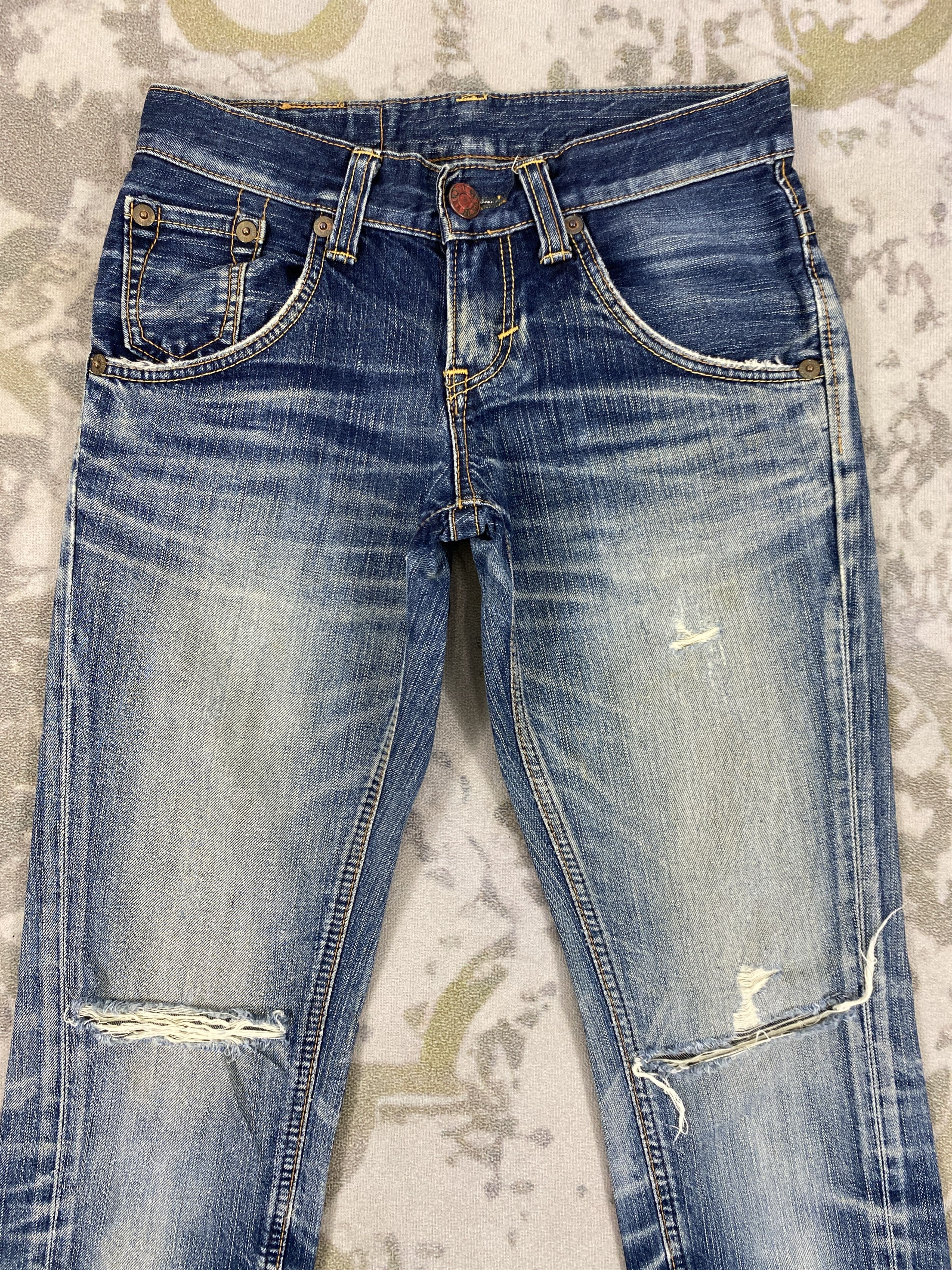 Japanese Brand Distressed Blue Vintage Edwin Jeans 29x32 Denim- JN3539 Size 29" - 3 Thumbnail