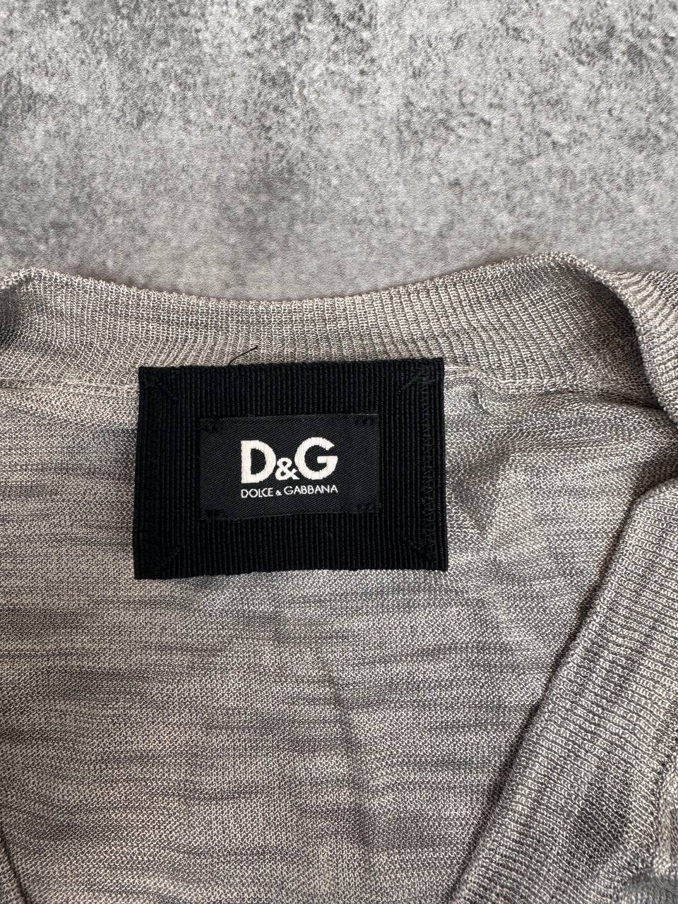 Dolce & Gabbana Dolce & Gabbana Men's Grey V- Neck Sweater Size L Size US L / EU 52-54 / 3 - 3 Thumbnail