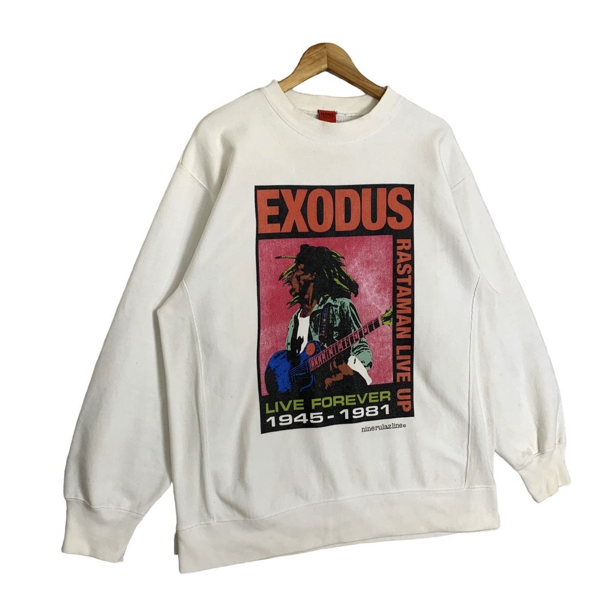 Japanese Brand Vintage Nine Rulaz Line Exodus Rastaman Live Up Sweatshirt Size US L / EU 52-54 / 3 - 4 Thumbnail