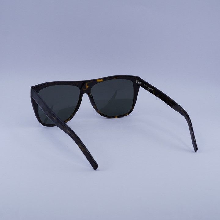 Saint Laurent Paris Saint Laurent SL 1 SLIM 002 Sunglasses Havana Square Frame Size ONE SIZE - 10 Thumbnail