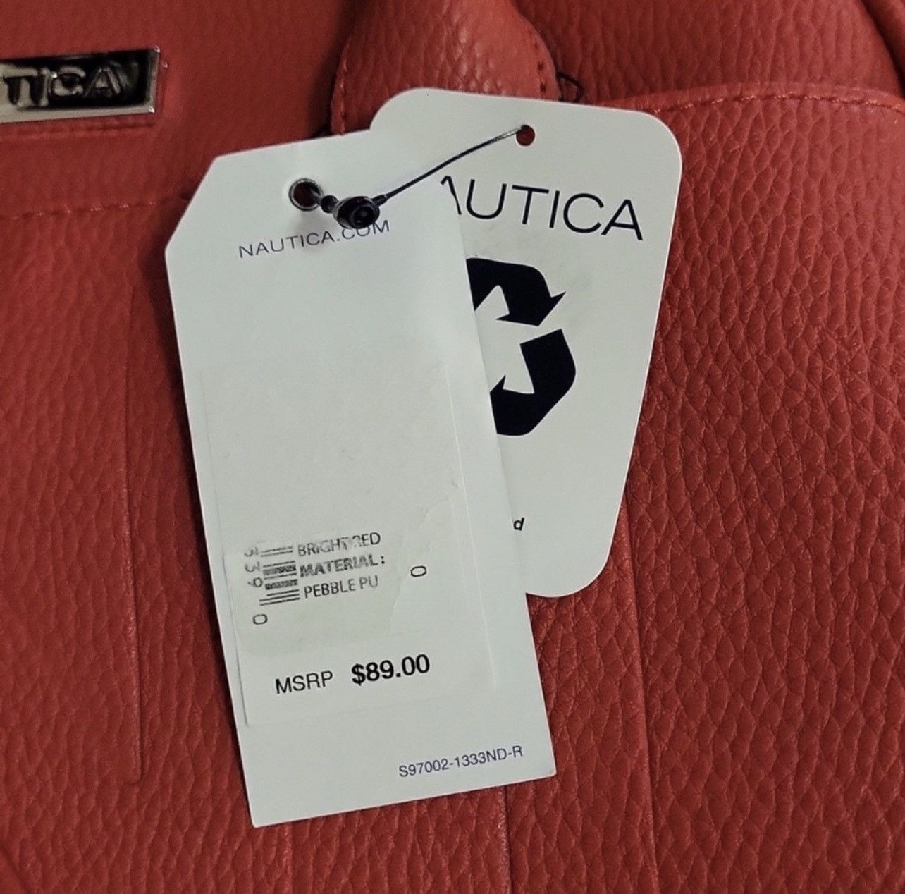 Nautica NWT Nautica Red Satchel Crossbody Handbag Strap & Dustbag Size ONE SIZE - 3 Thumbnail