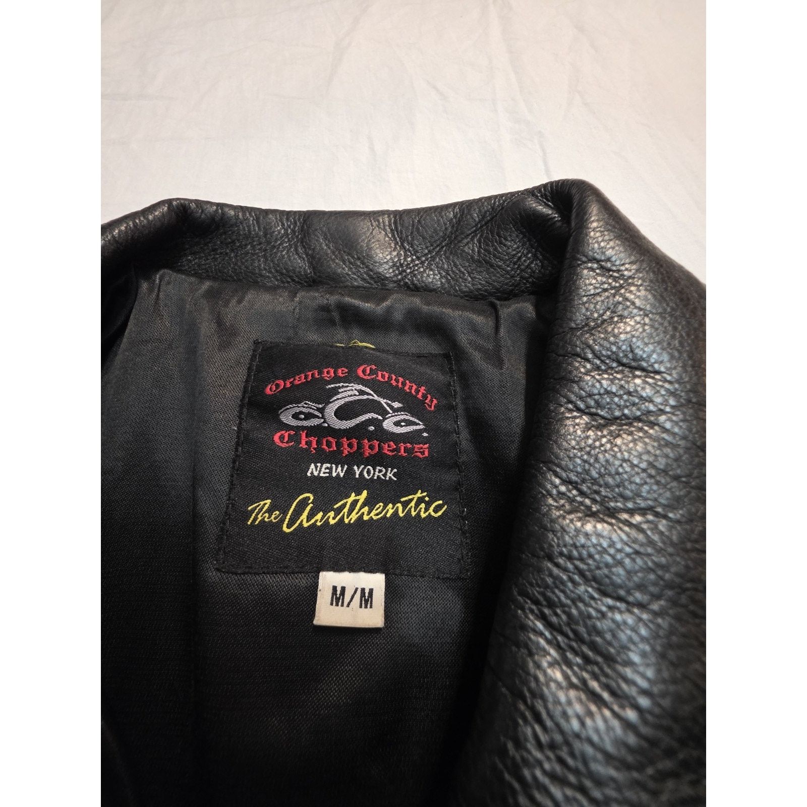 West Coast Choppers Orange County Choppers Men's Size Medium Black Leather Size US M / EU 48-50 / 2 - 5 Thumbnail