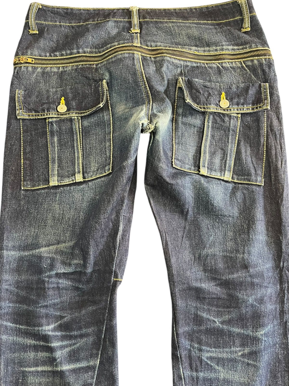 POST ARCHIVE FACTION (PAF) Vintage Japanese Brand AvantGarde Back Zipper Denim Size US 33 - 7 Thumbnail