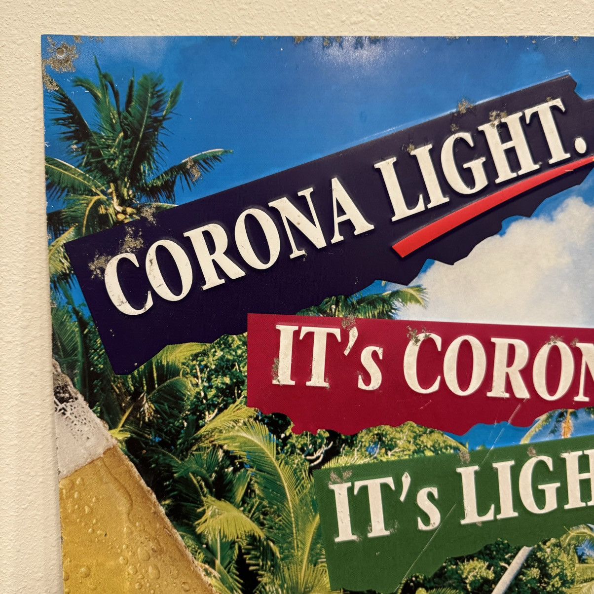 Vintage Corona Light It’s Corona. It’s Time. |26x18in| Beer Tin Sign Size ONE SIZE - 4 Thumbnail