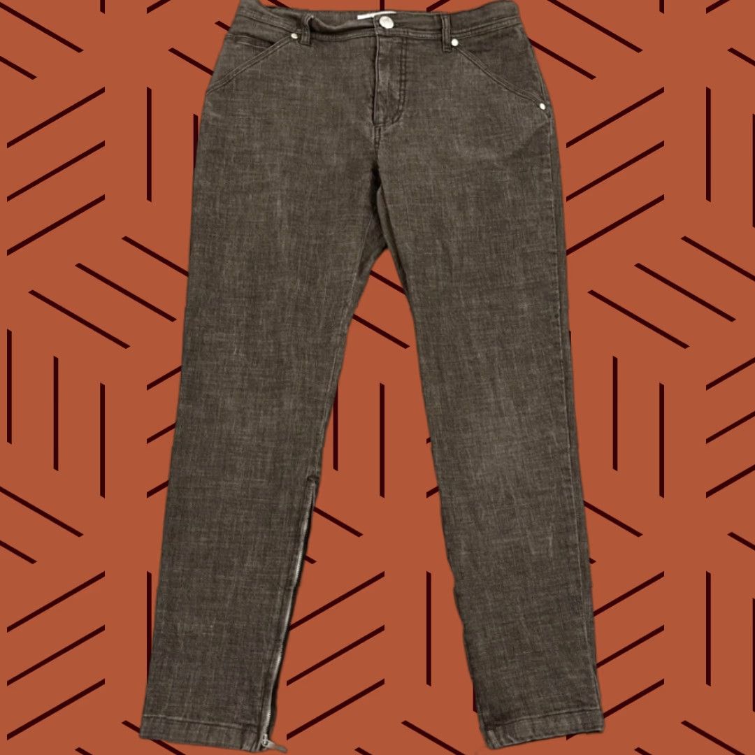 Max Mara Max Mara Pants US 8 W30 L28 Brown Slim Leg Ankle Zip Trousers Casual Work Womens Size 30" / US 8 / IT 44 - 1 Thumbnail