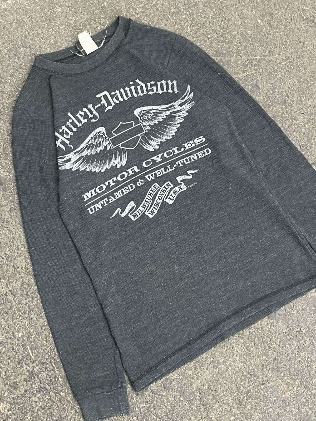 Harley Davidson × Vintage Harley Davidson thermal y2k streetwear hype skater vintage Size US M / EU 48-50 / 2 - 2 Thumbnail