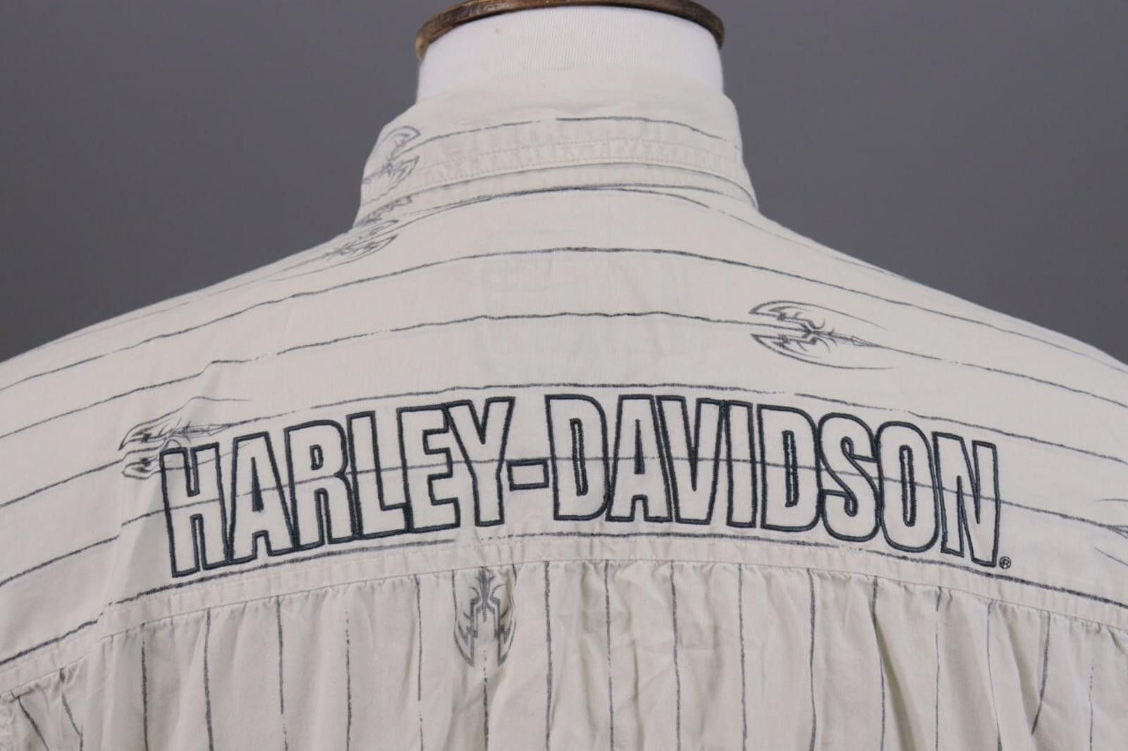 Harley Davidson Harley Davidson Racing White Motorcycle Shirt Size XL Size US XL / EU 56 / 4 - 9 Thumbnail