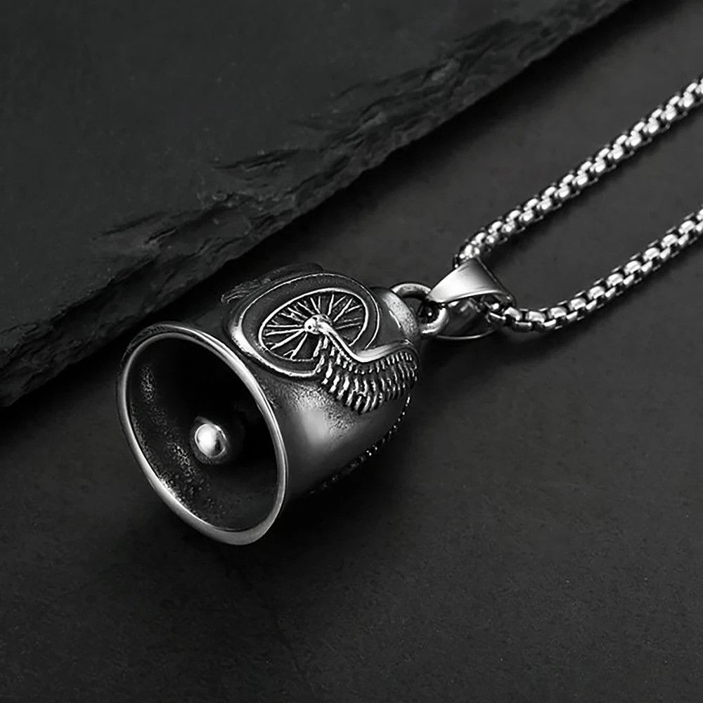 Other Vintage Motorcycle Wings Bell Pendant Necklace Size ONE SIZE - 1 Thumbnail