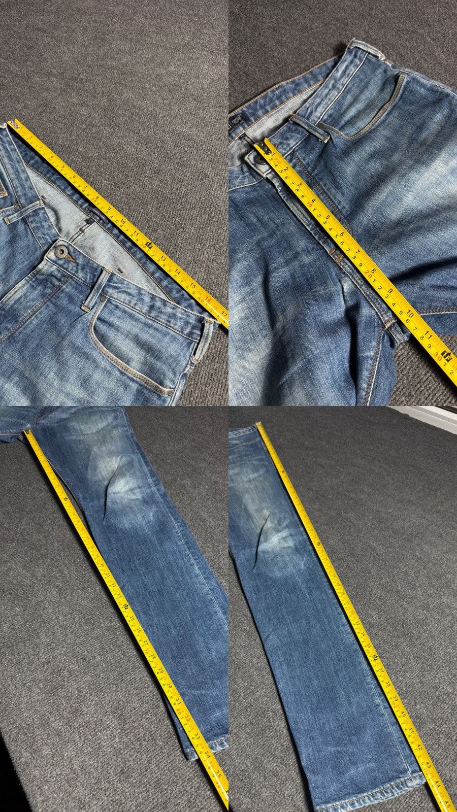 Giorgio Armani 00s AJ Armani Jeans J06 Slim Fit Dirty Distressed Jeans Size US 33 - 22 Thumbnail
