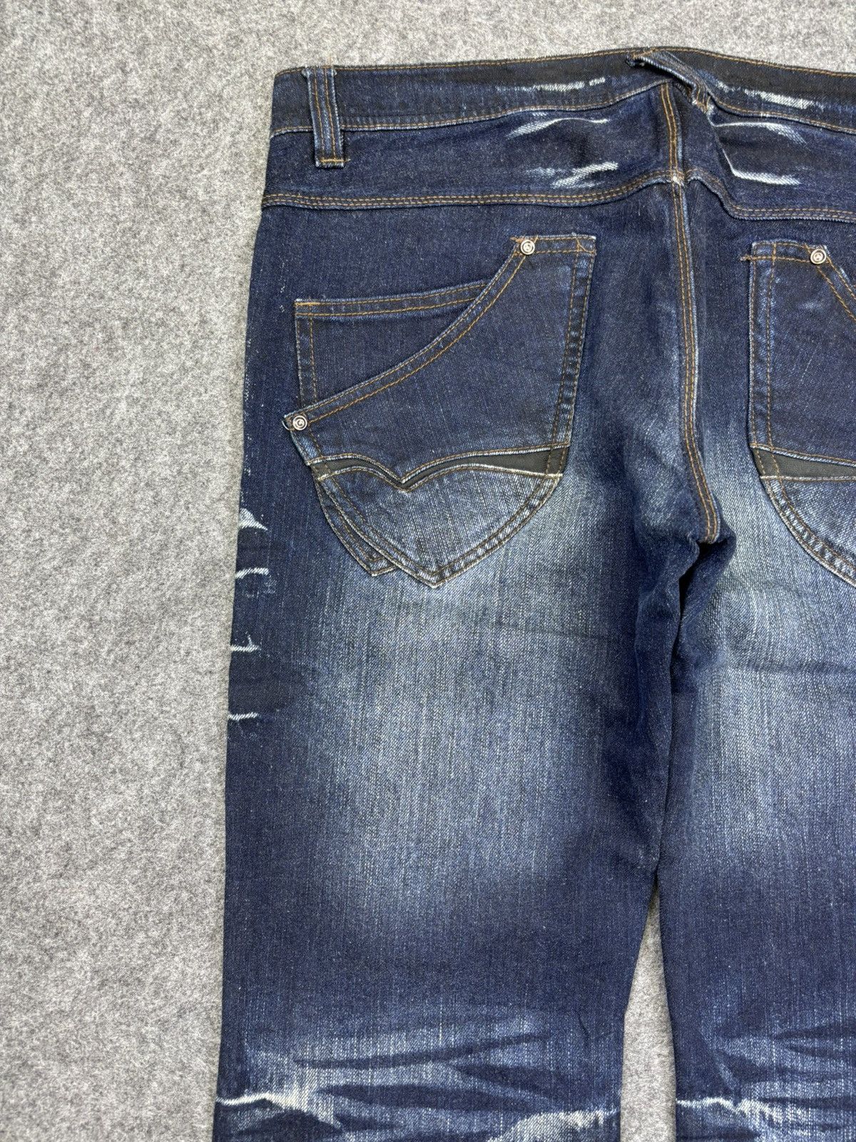 Japanese Brand 💥FLARE🔥Insane NCFM Japan Stone Wash Flare Jeans F714 Size US 36 / EU 52 - 15 Thumbnail