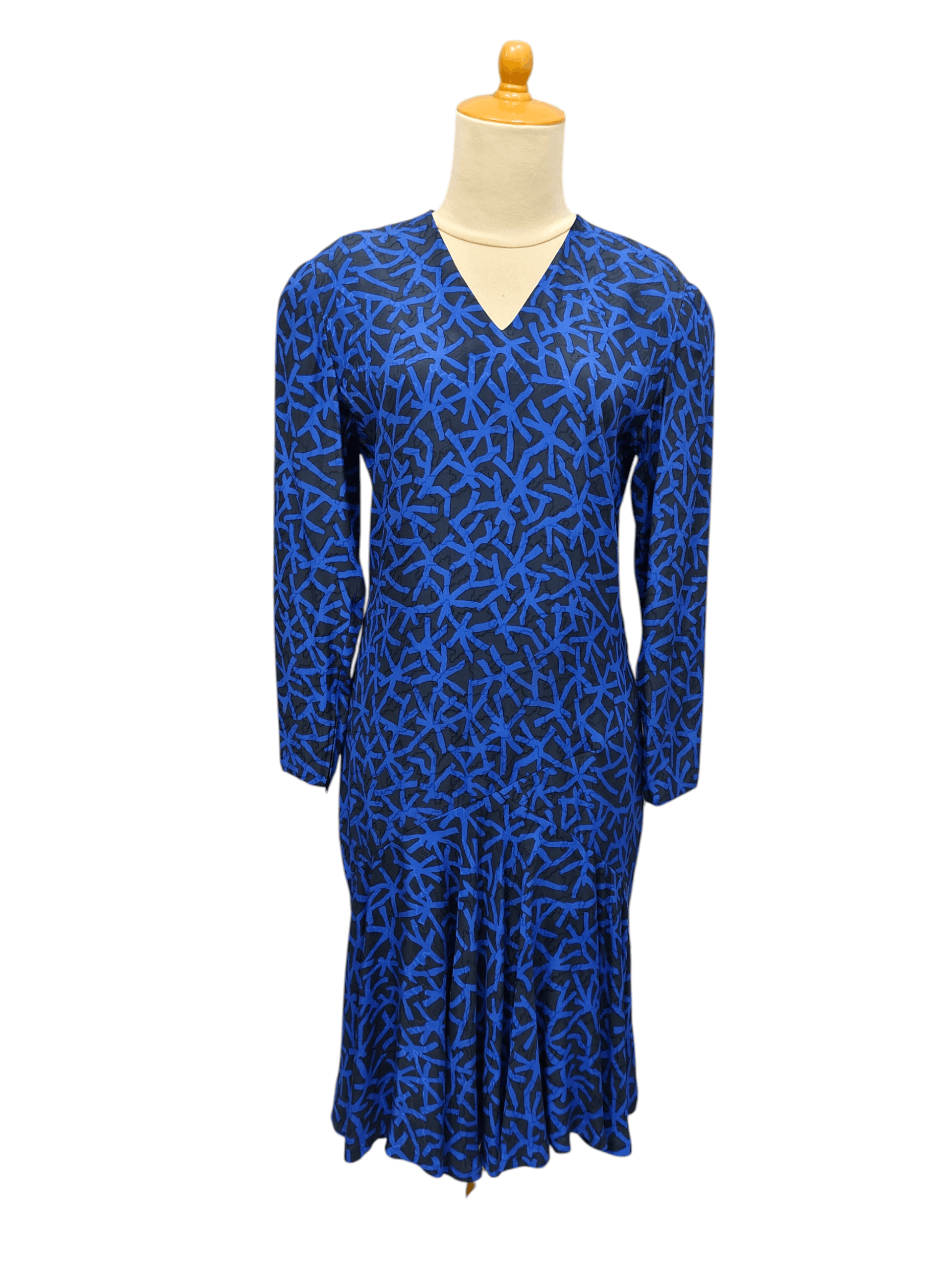 Christian Dior Monsieur 80s Christian Dior- Abstract Art Graphic Archive Rayon Dress Size M / US 6-8 / IT 42-44 - 1 Thumbnail