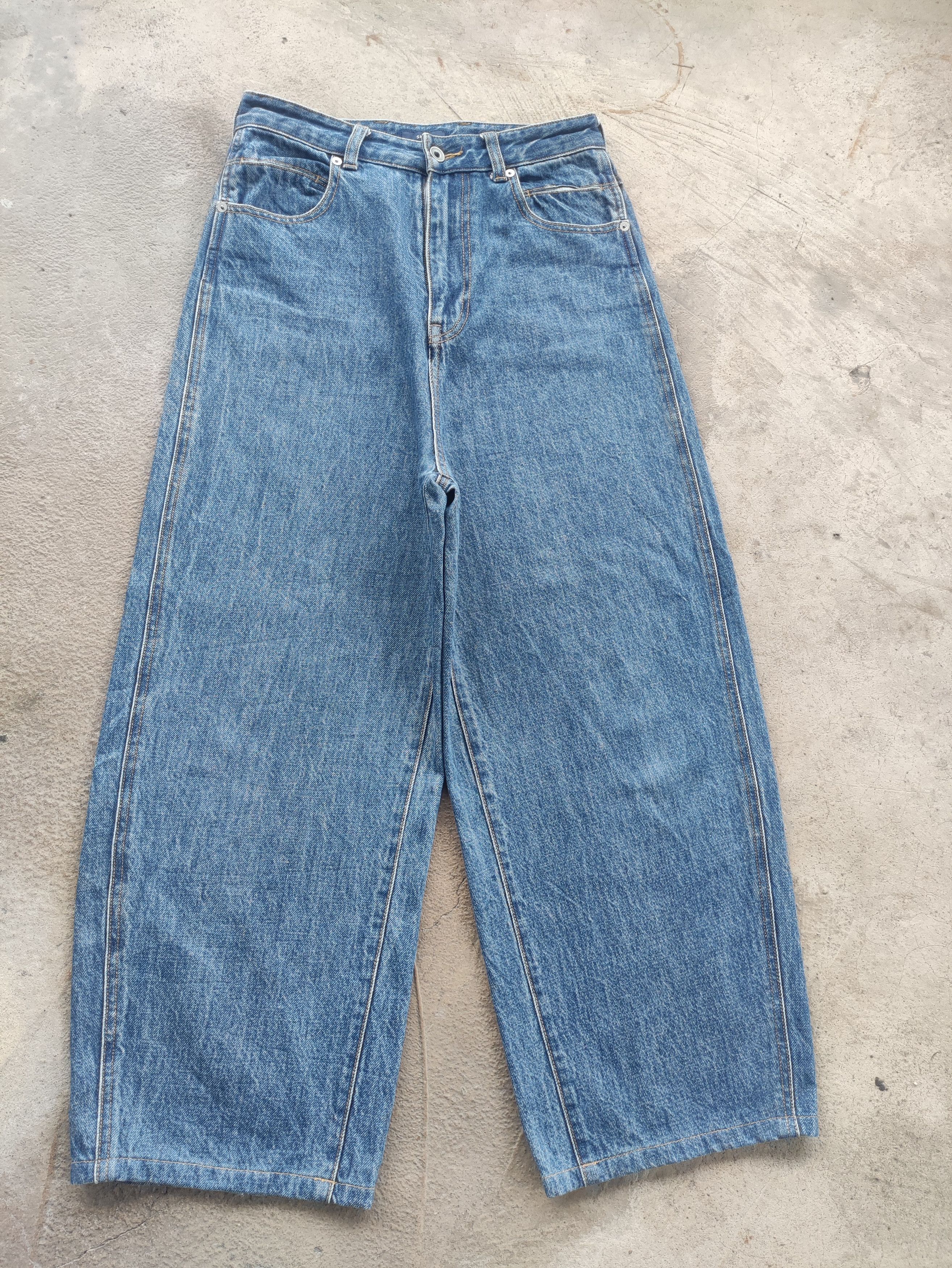 Japanese Brand Vintage Japanese Baggy Jean Distressed Faded Denim Size US 28 / EU 44 - 1 Thumbnail
