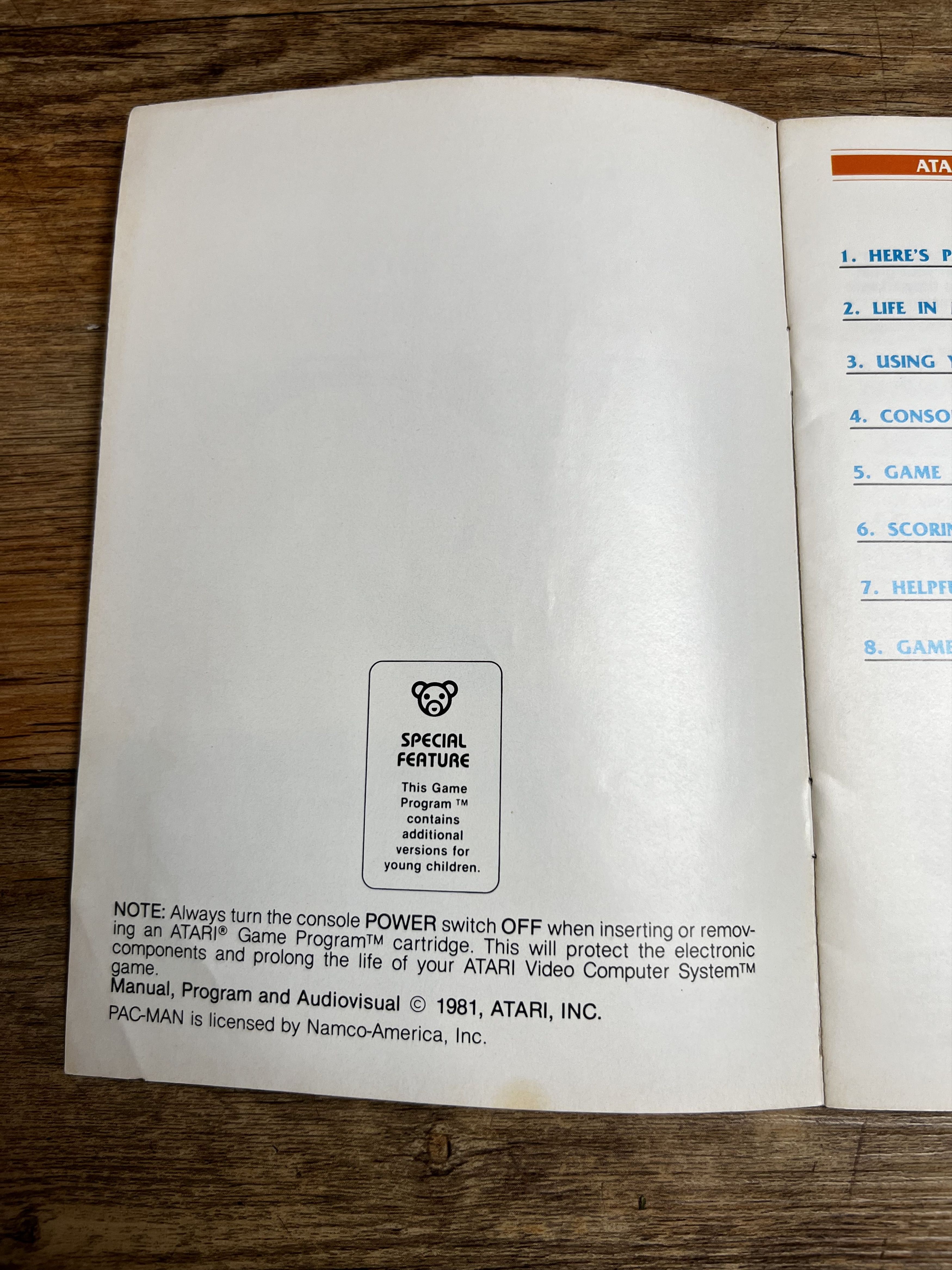 Vintage Vintage 1981 Pac-Man Atari Video Game Program Instructions Size ONE SIZE - 3 Thumbnail