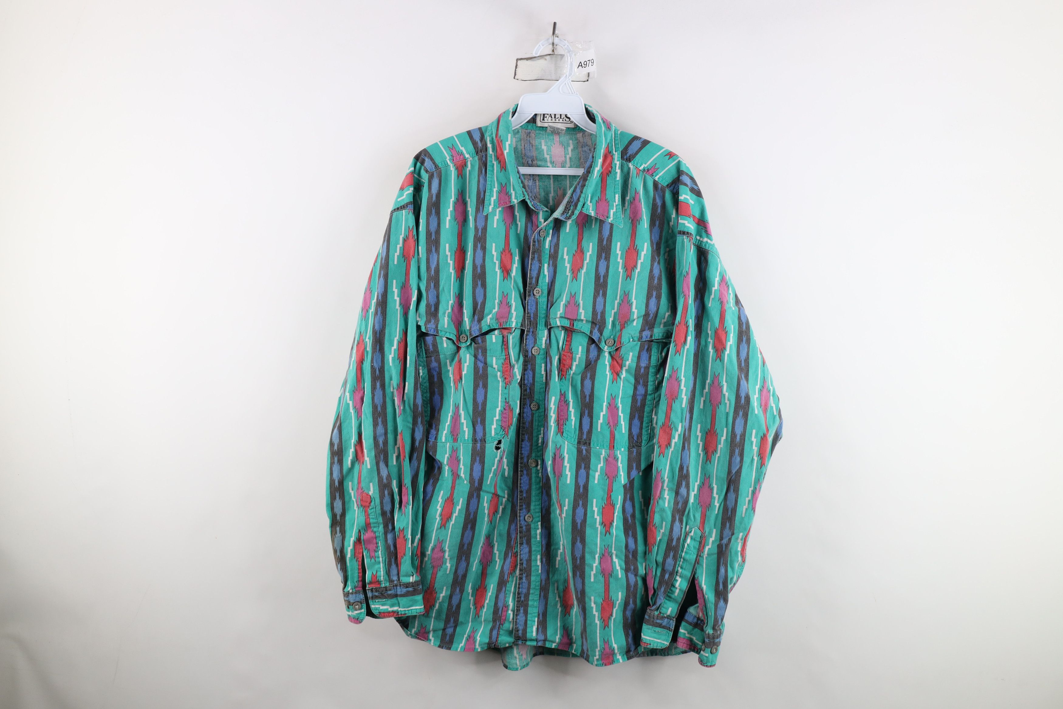Vintage Vintage 90s Streetwear Rodeo Cowboy Button Shirt Cotton Size US L / EU 52-54 / 3 - 1 Thumbnail