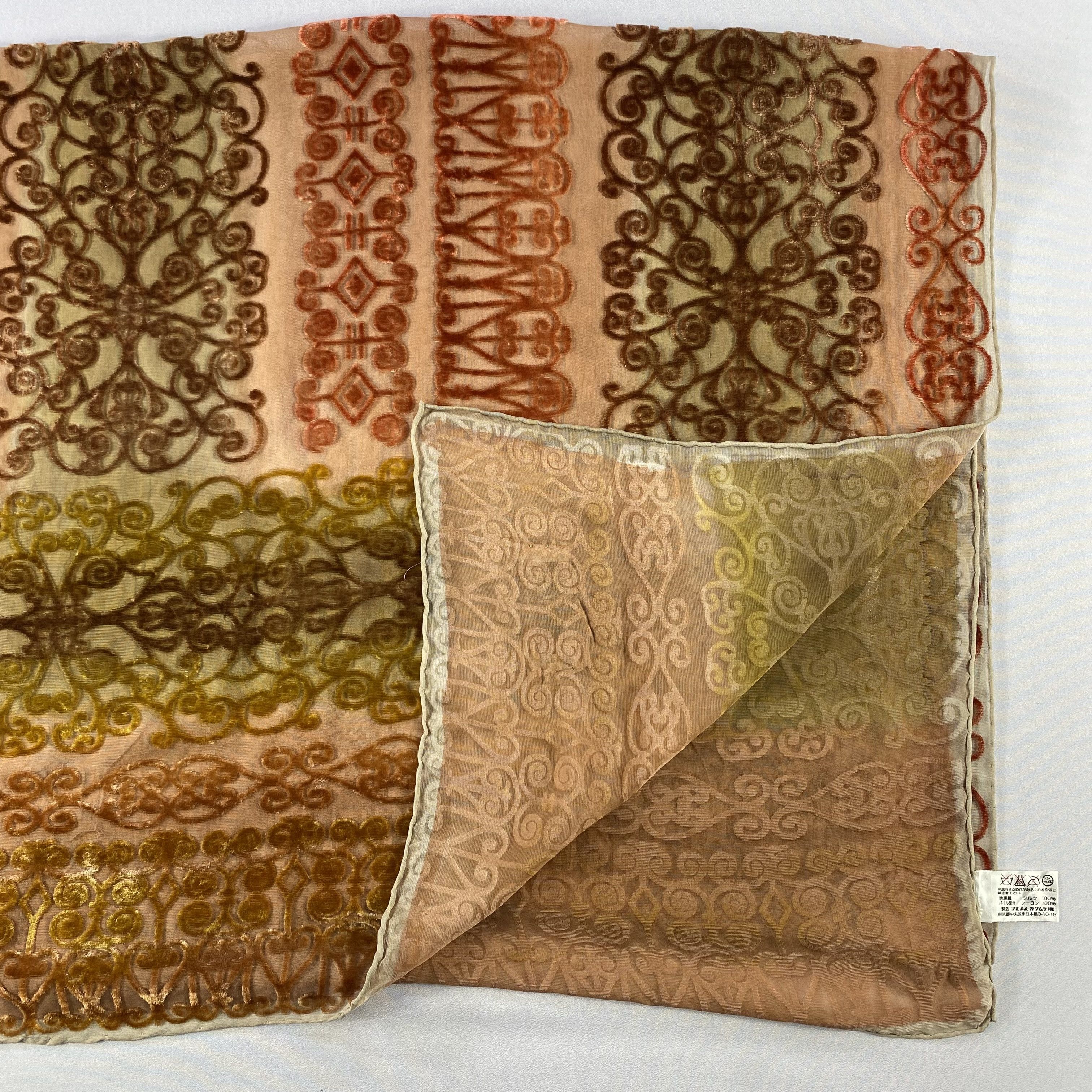 Japanese Brand × Mila Schon × Vintage Vintage Mila Schon Silk Scarf Hand Rolled Floral SS058 Size ONE SIZE - 4 Thumbnail
