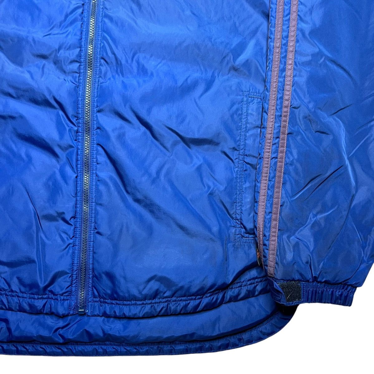 Adidas × Vintage Vintage 1990s Adidas Logo Striped Fleece Lined Anorak Jacket Size US XL / EU 56 / 4 - 17 Thumbnail