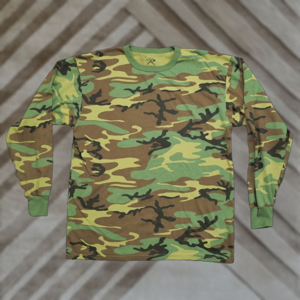 Rothco Rothco Shirt Adult XL Green Brown Camouflage Long Sleeve Mens Size US XL / EU 56 / 4 - 1 Thumbnail