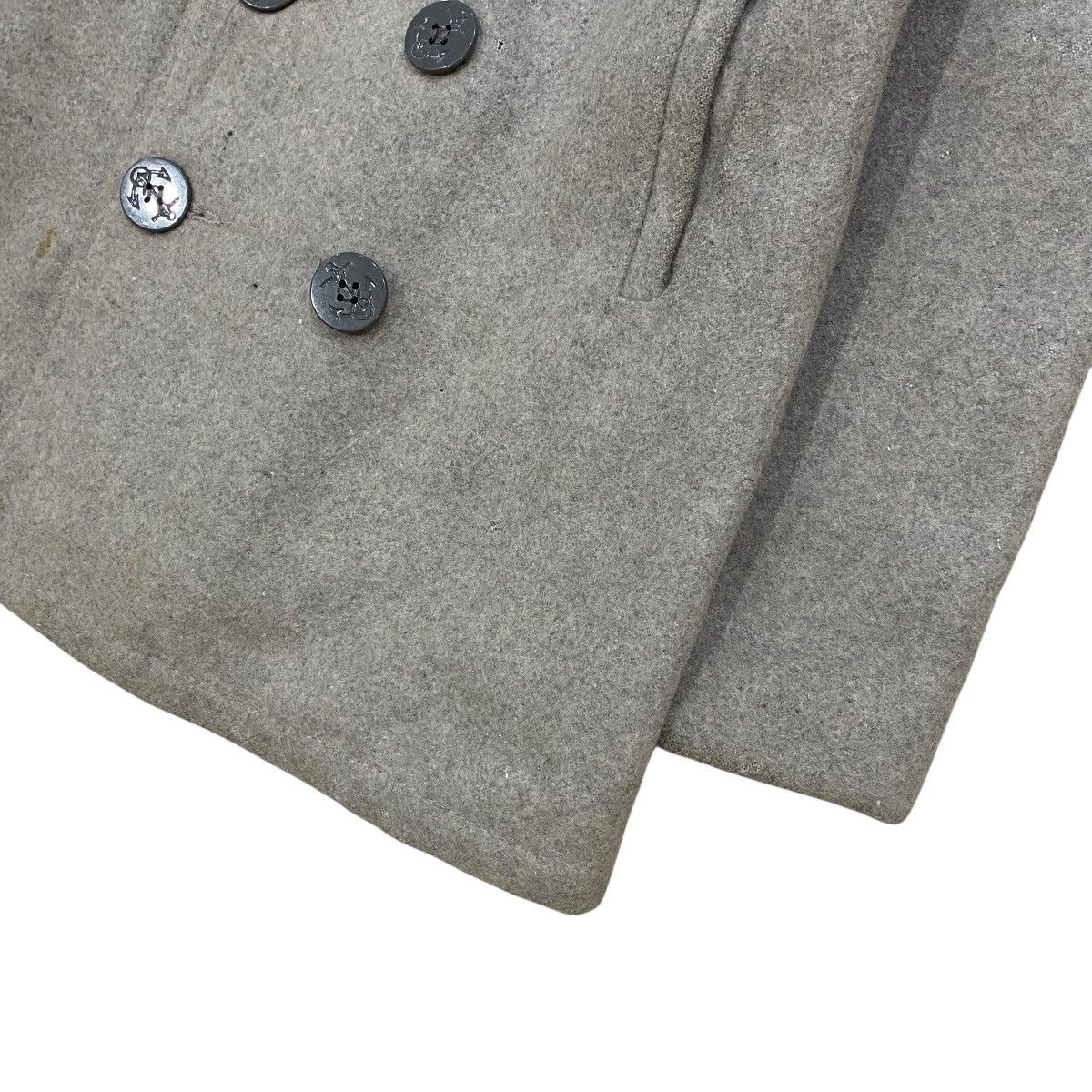 Schott 🔥VTG SCHOTT U.S. 740N PEA COAT GREY WOOL JACKET Size US S / EU 44-46 / 1 - 5 Thumbnail