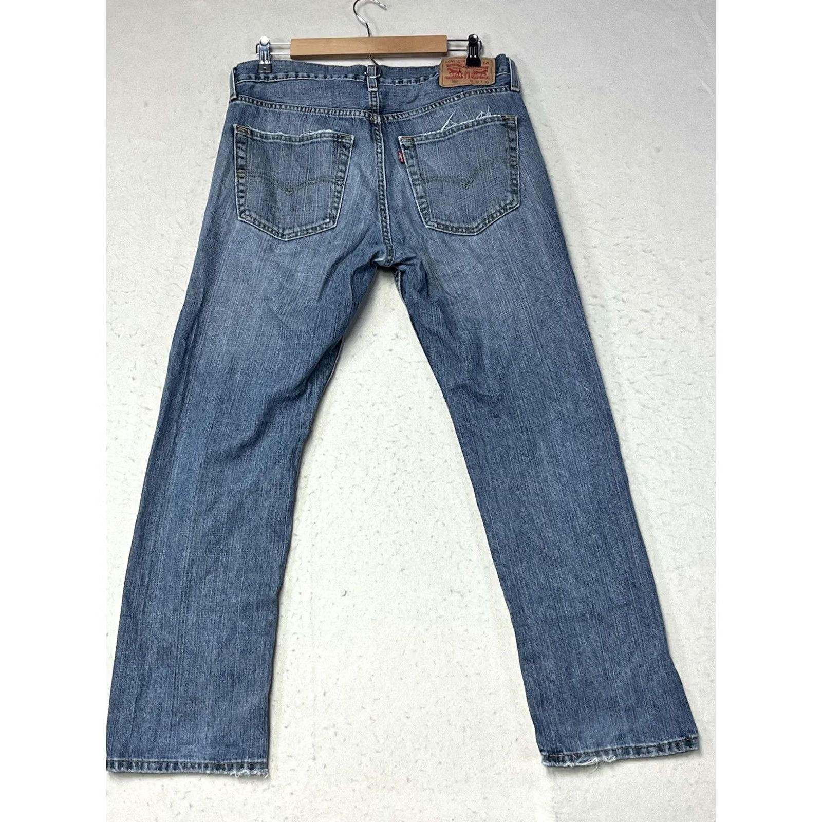 Levi's VINTAGE Levi's 559 Jeans Mens 32 X 30 Washout Relaxed Denim Pants Blue Cotton Denim Straight 30in Inseam Mens Size US 32 / EU 48 - 2 Thumbnail