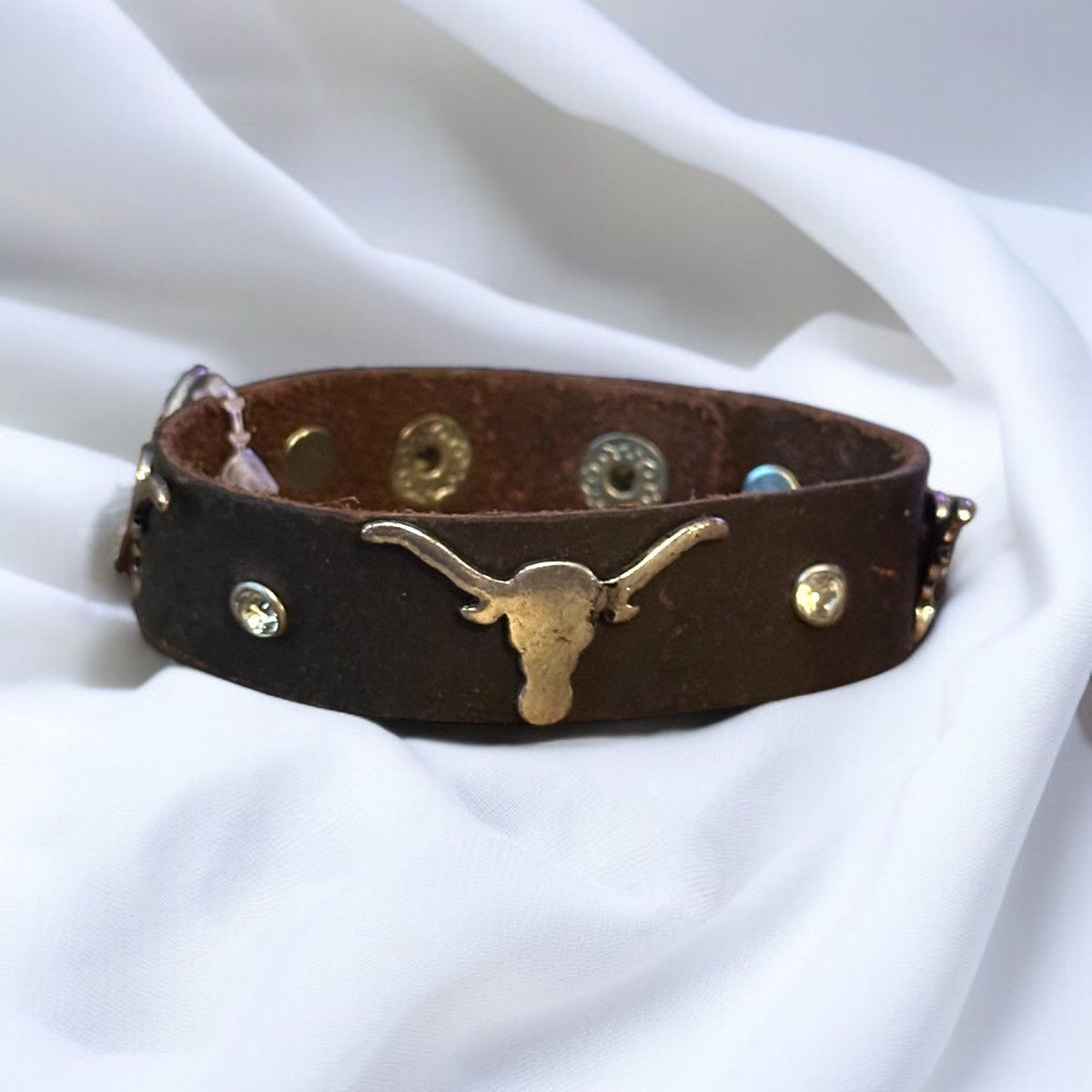 Other Lucky You steer head leather cowboy bracelet Size ONE SIZE - 1 Thumbnail