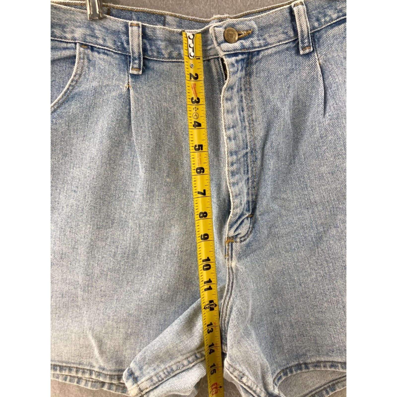 Wrangler VINTAGE Wrangler High Waisted Denim Shorts Women Size 35 Blue Retro 90s Mom Size 24" / US 00 / IT 34 - 4 Thumbnail