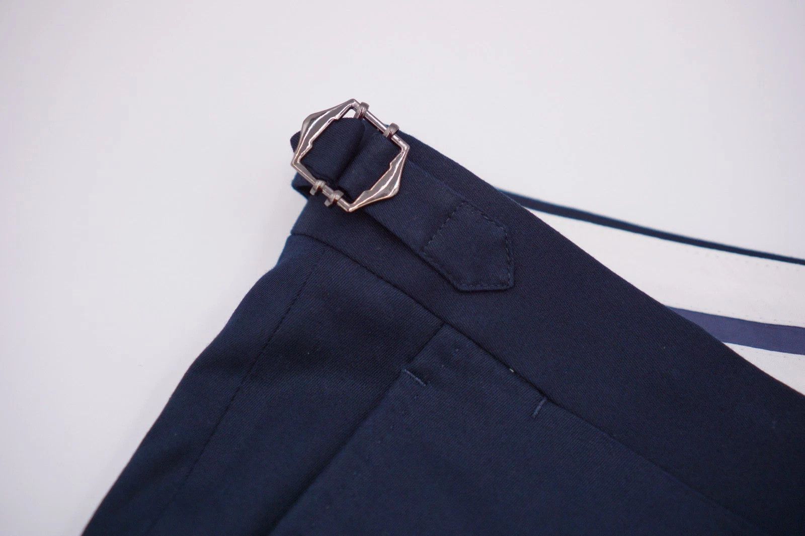 Suitsupply Men Suitsupply Trousers Navy Brescia Stretch Cotton UK/US46 Size 46R - 5 Thumbnail