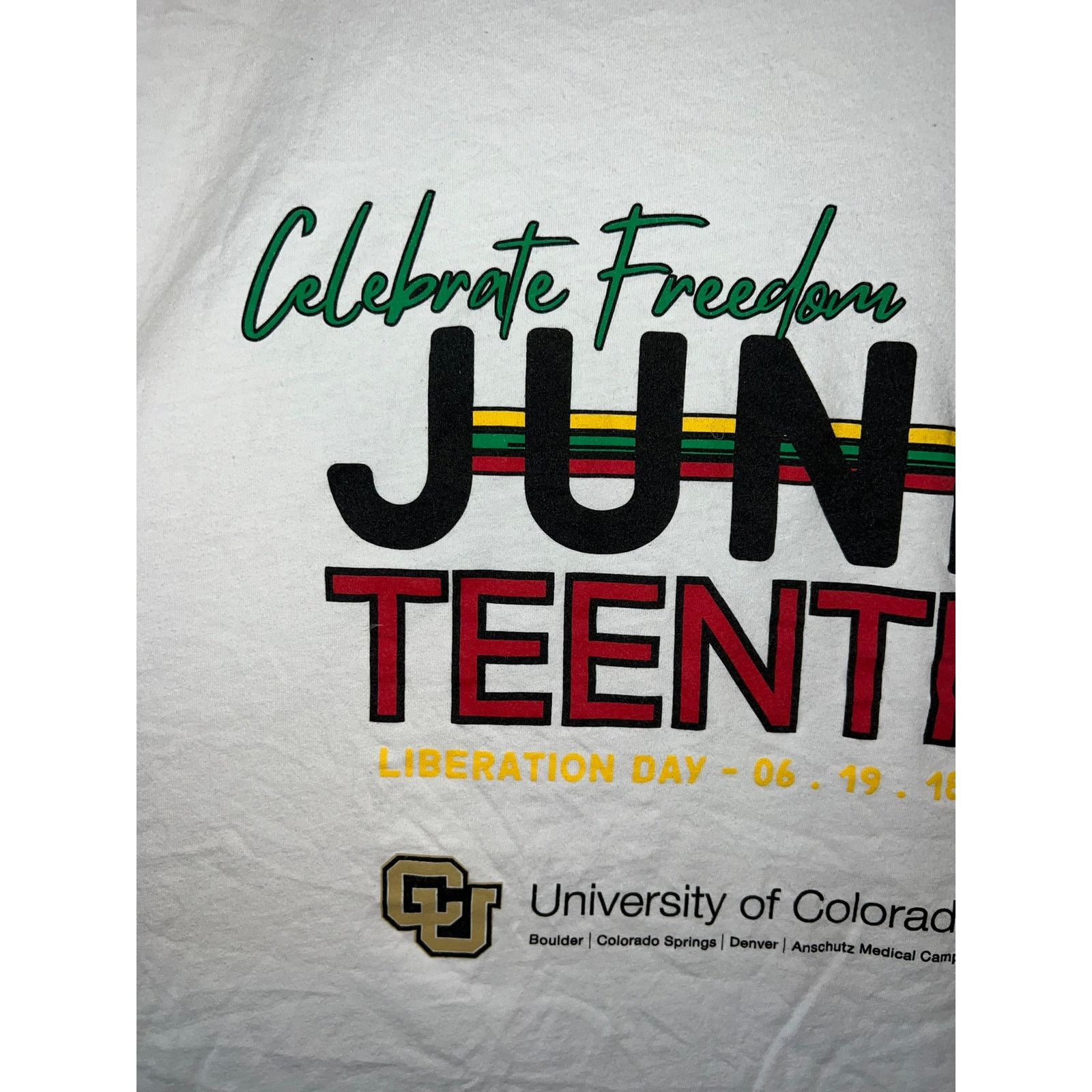 NCAA Juneteenth Shirt Celebrate Freedom Colorado Tee 2XL NCAA Size US XXL / EU 58 / 5 - 2 Thumbnail