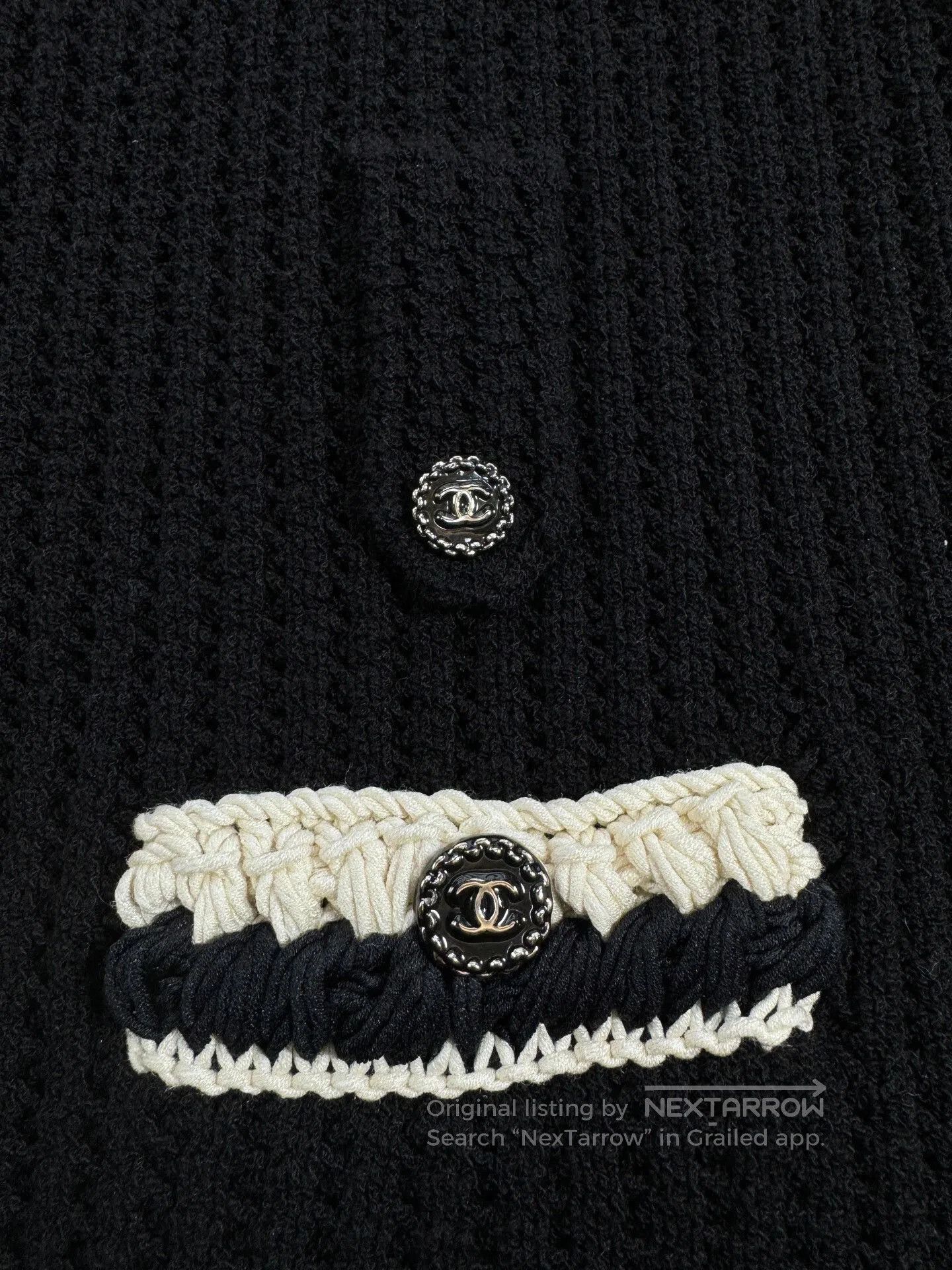 Chanel Chanel Black and White Knit Dress. Size XS / US 0-2 / IT 36-38 - 4 Thumbnail