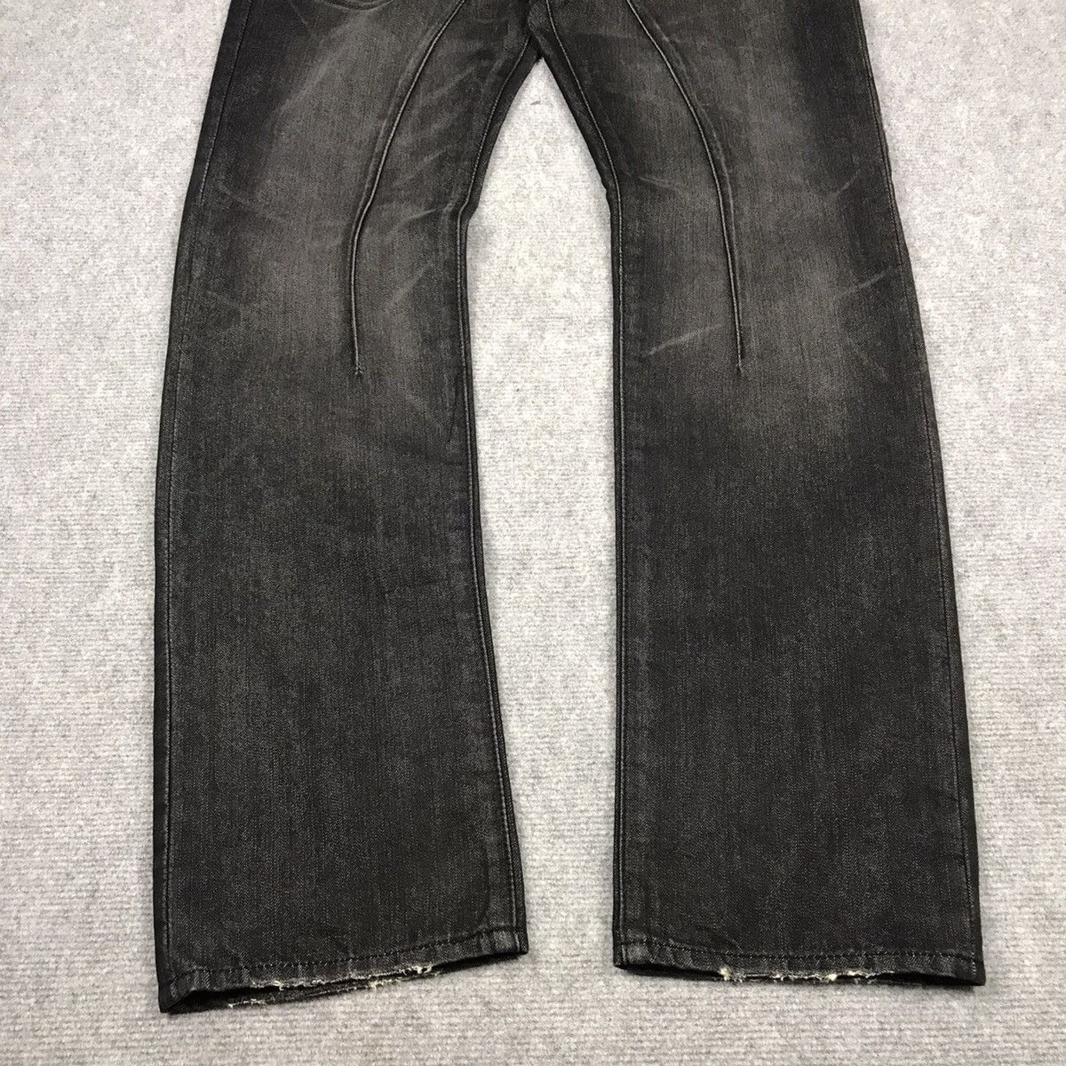 Japanese Brand 🔥SILVER MOON BLACK FADED DENIM PANTS Size US 33 - 2 Thumbnail