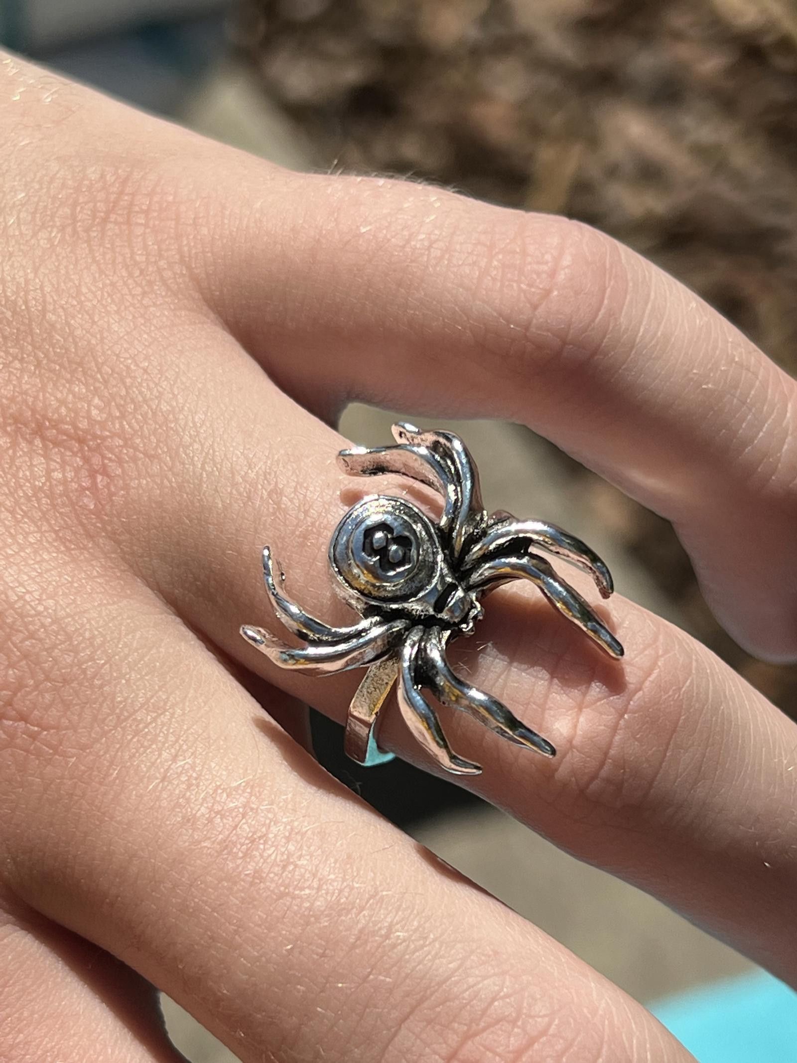 Jewelry × Vintage Silver Spider Ring - Size 7.5 Size ONE SIZE - 1 Thumbnail