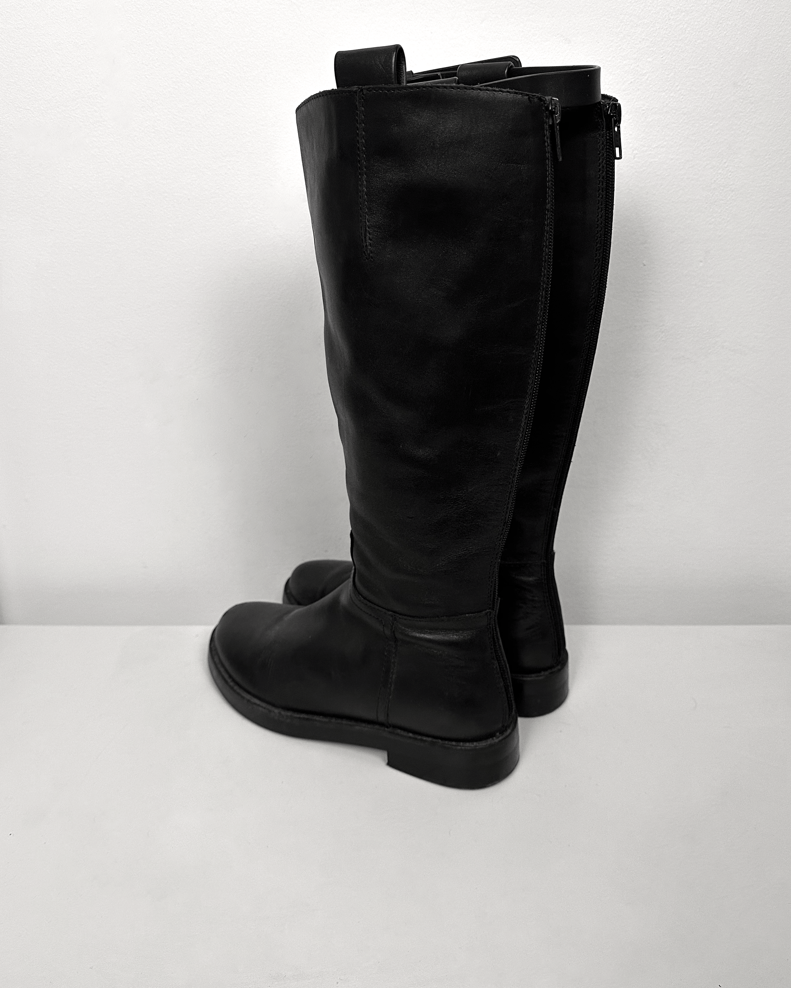 Ann Demeulemeester Knee High Moto Riding Boots
