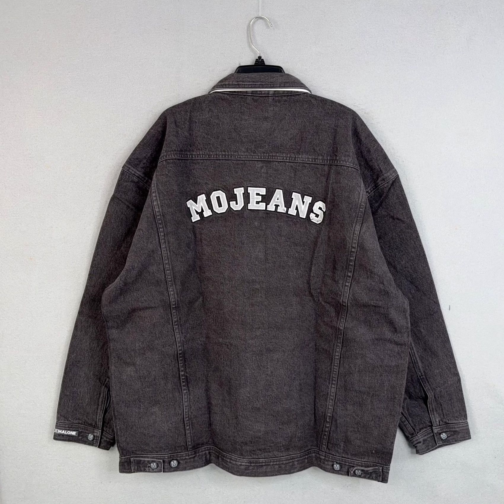 Vintage VINTAGE Maurice Malone MoJeans Jacket Mens 4XL Gray Denim Varsity 90s Mens Size US 39 - 5 Thumbnail