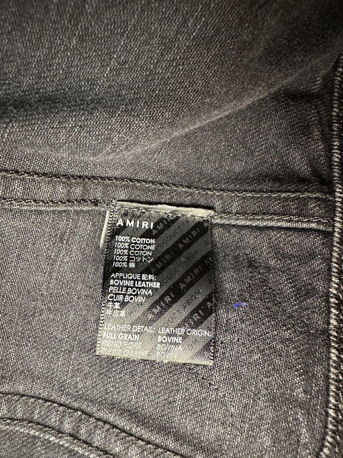 Amiri AMIRI Black Denim “Chemist Star Trucker” Jacket w Blue Stars Size US XL / EU 56 / 4 - 11 Thumbnail