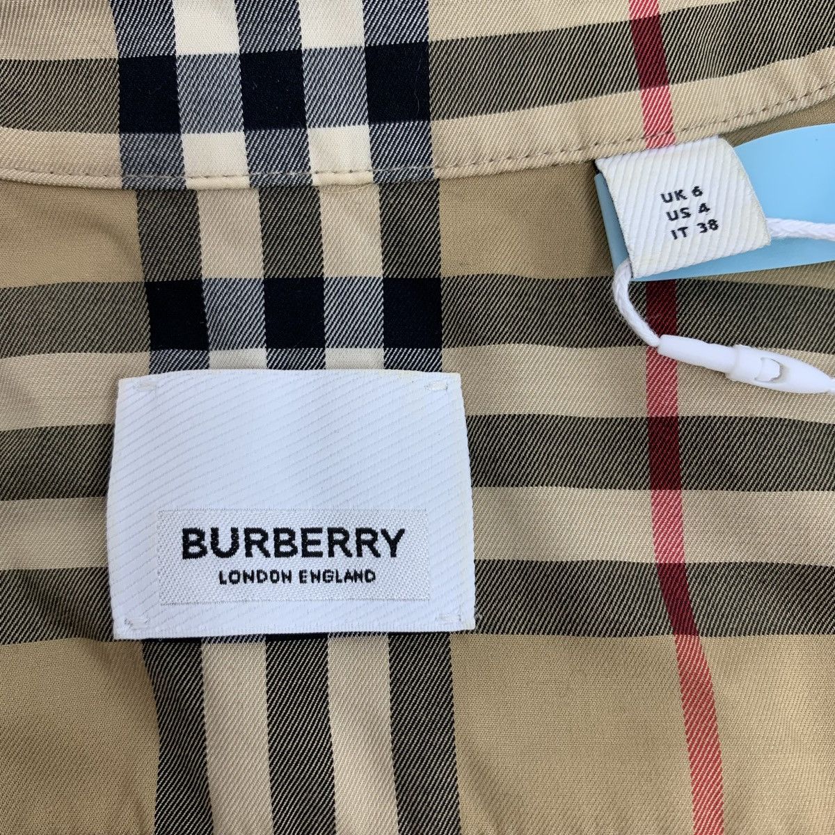 Burberry Burberry Brown Check Cotton Collared Long Sleeve Shirt K26WX Size S / US 4 / IT 40 - 5 Thumbnail