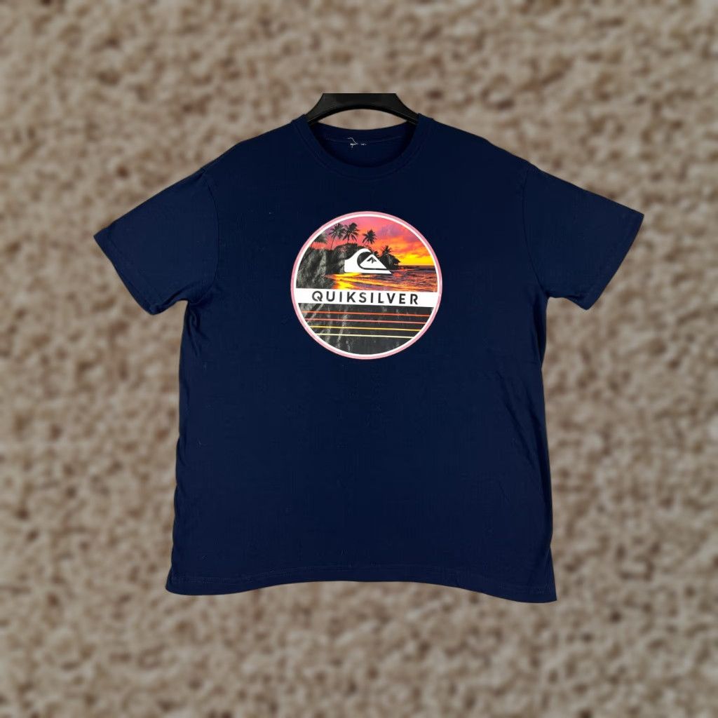 Quiksilver Quiksilver Graphic T-Shirt Mens Small Blue Crew Neck Surf Wave Logo Classic Size US S / EU 44-46 / 1 - 1 Thumbnail